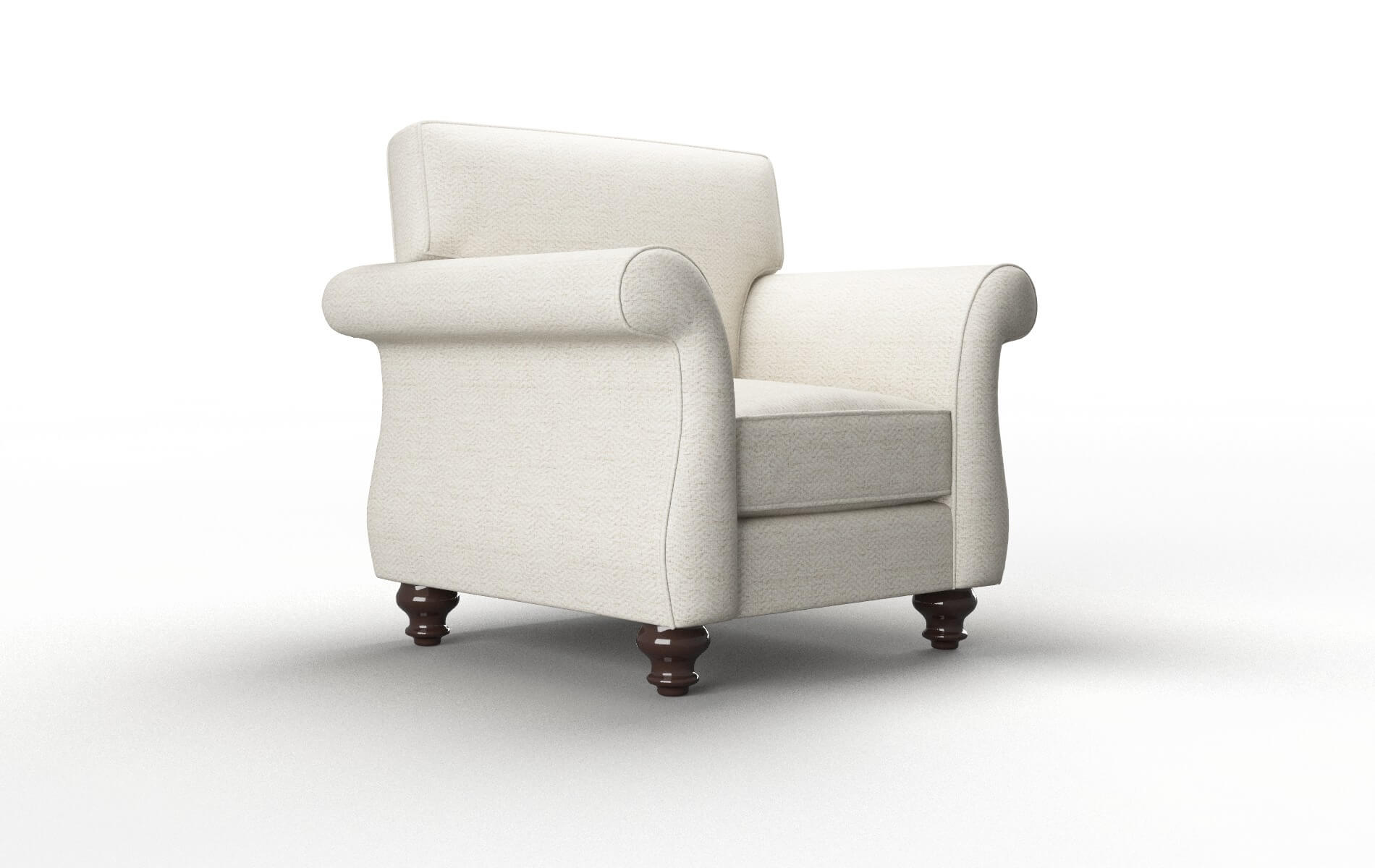 Pisa Venus Cream Chair espresso legs 2