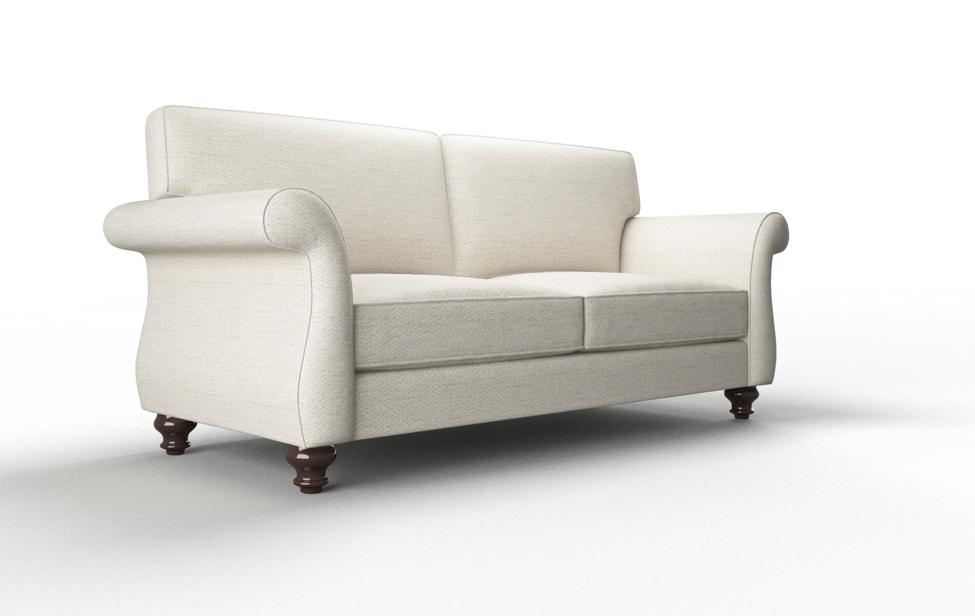 Pisa Venus Cream Sofa espresso legs 2