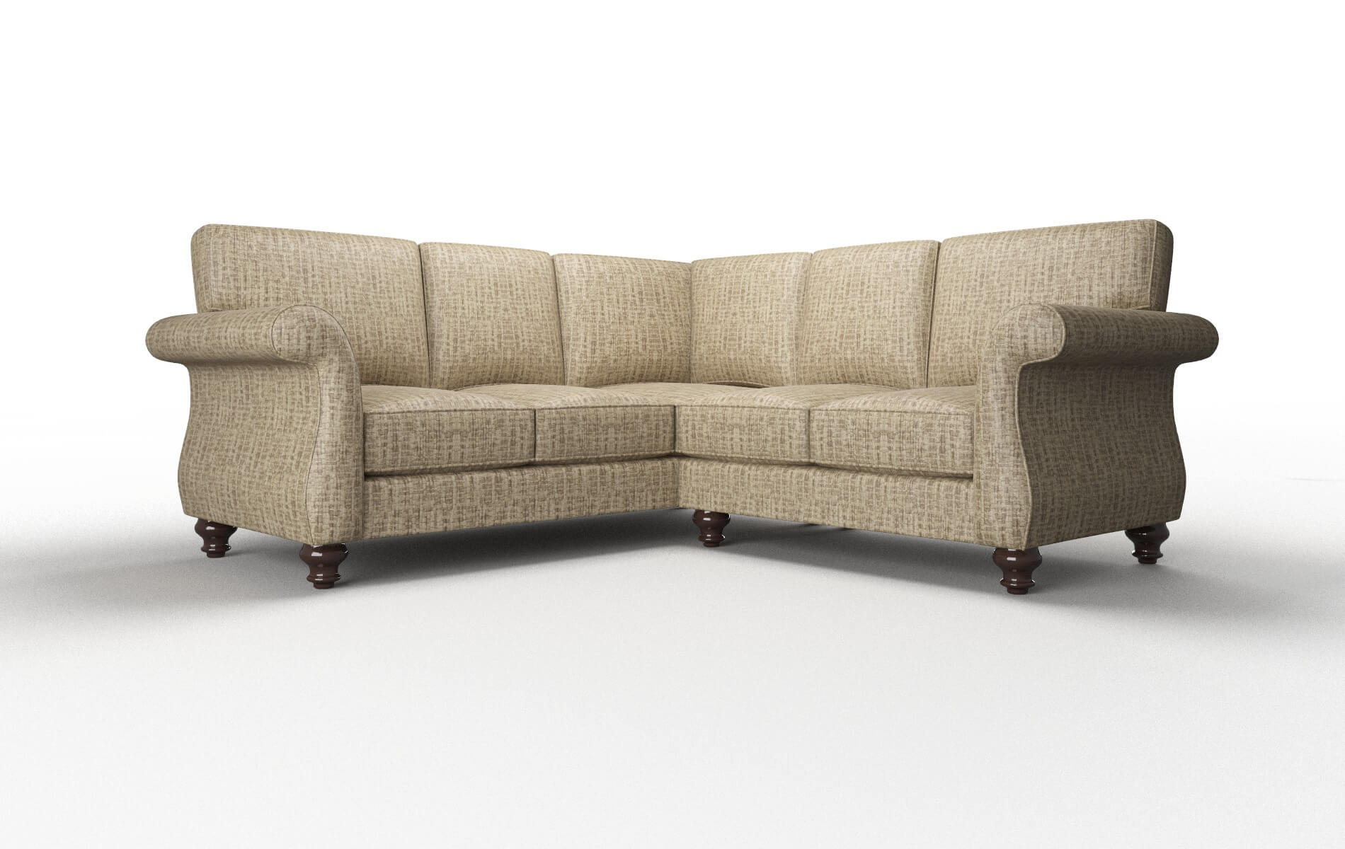 Pisa Venus mocha Sectional Espresso Legs  1
