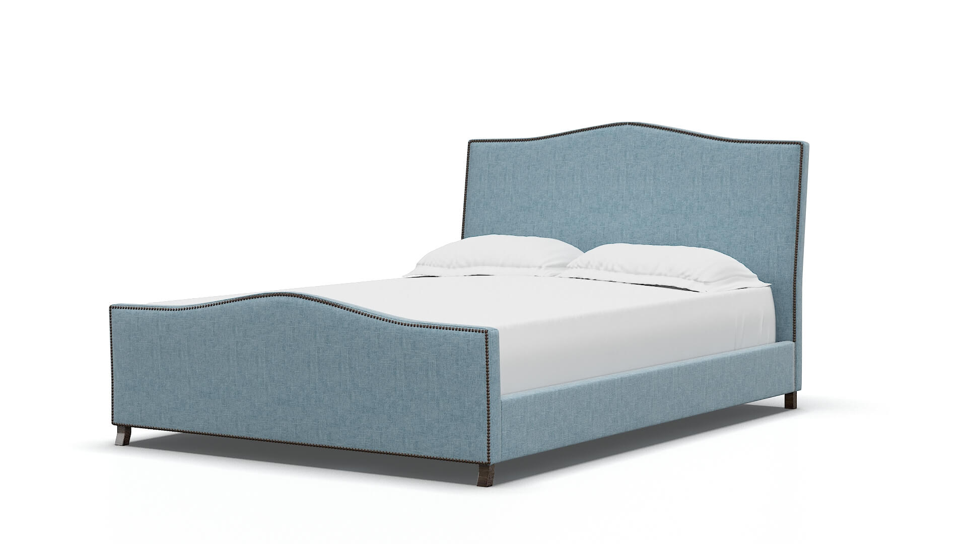 Prato Atlas Turquoise Bed espresso legs 5