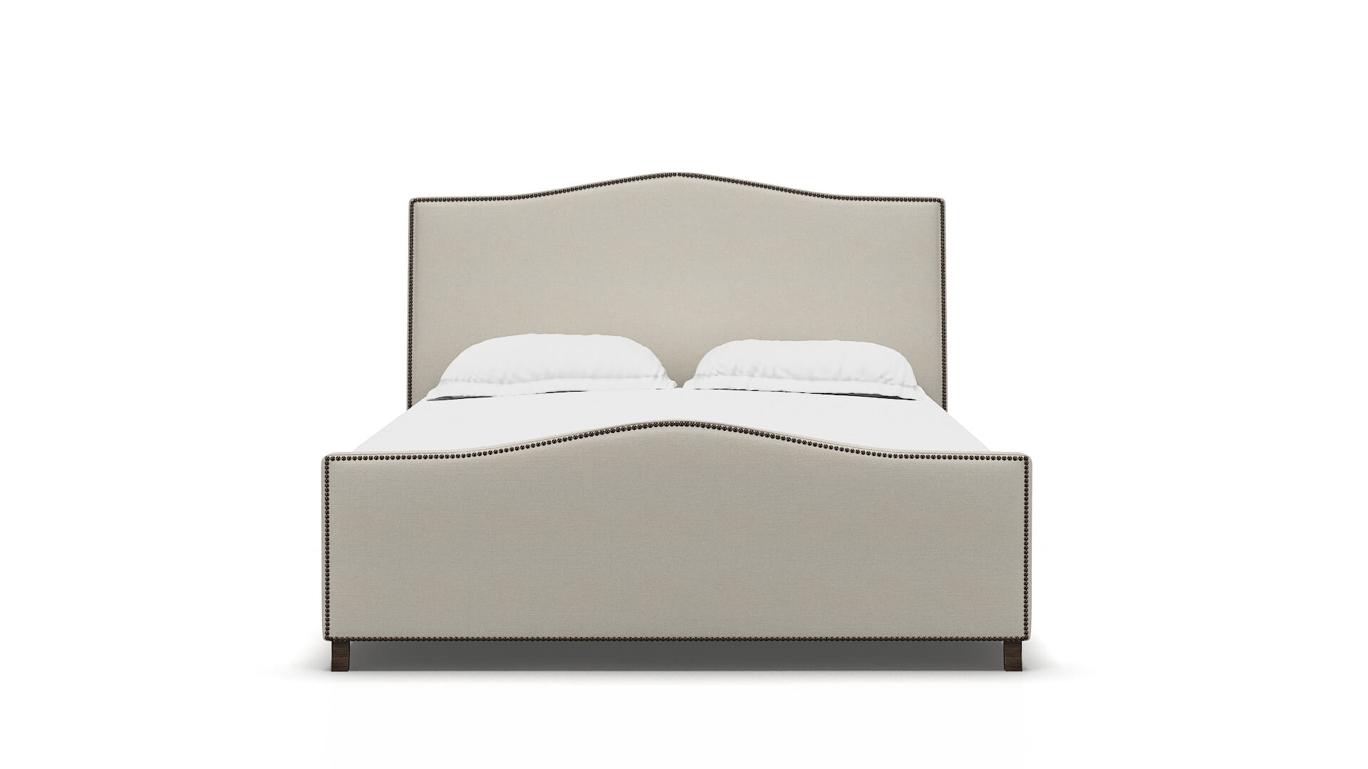 Prato Bungalow Ivory Bed espresso legs 1