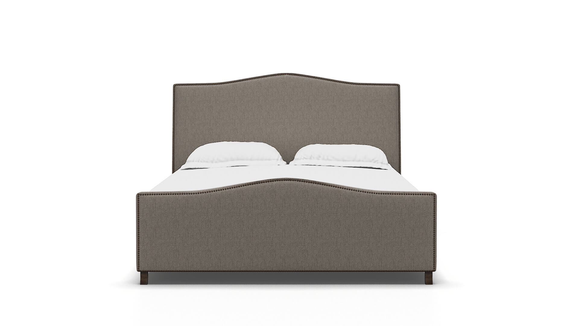 Prato Cosmo Taupe Bed espresso legs 1