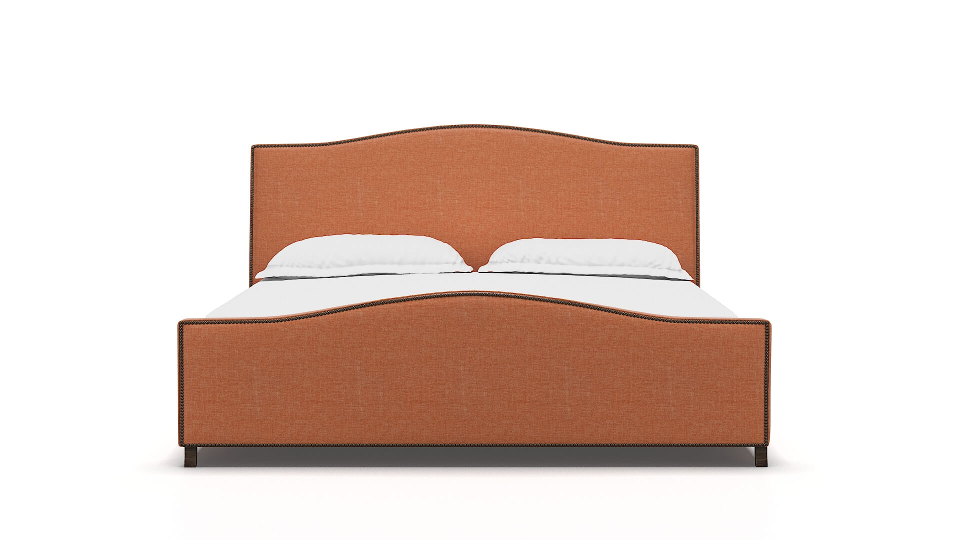 Prato Durham Tangerine Bed King espresso legs 1