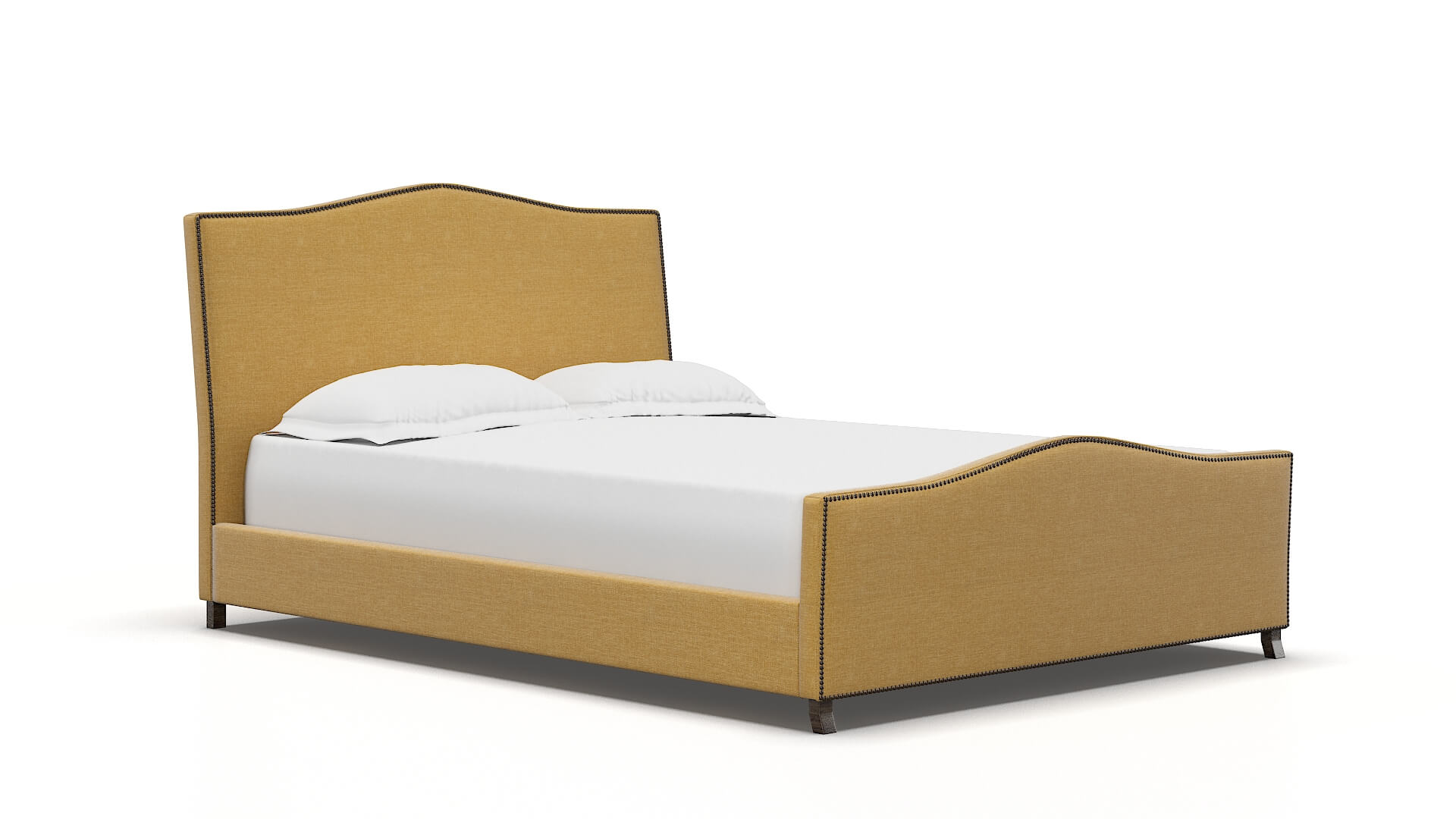 Prato Leslie Saffron Bed espresso legs 2