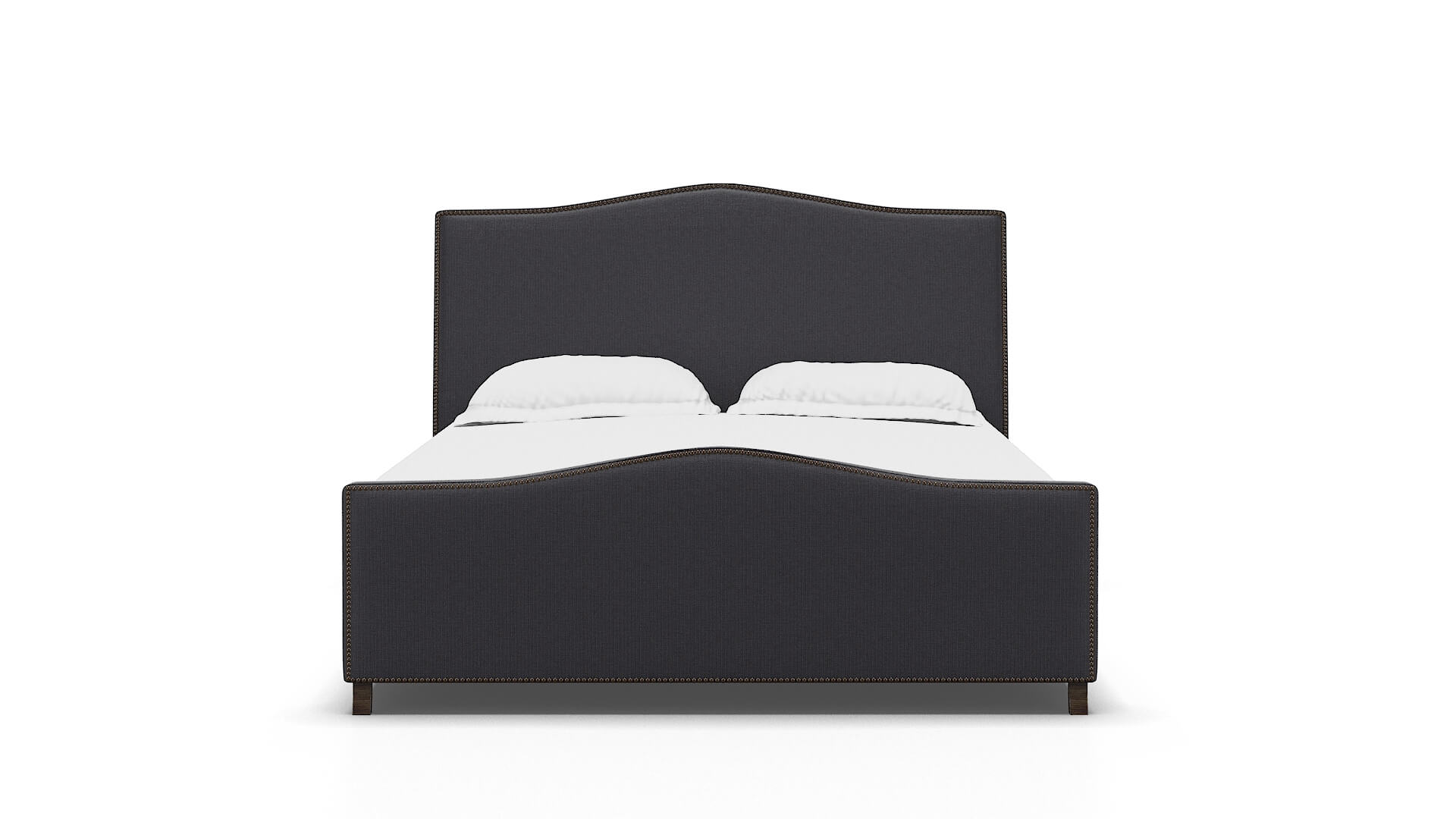 Prato Parker Charcoal Bed espresso legs 1