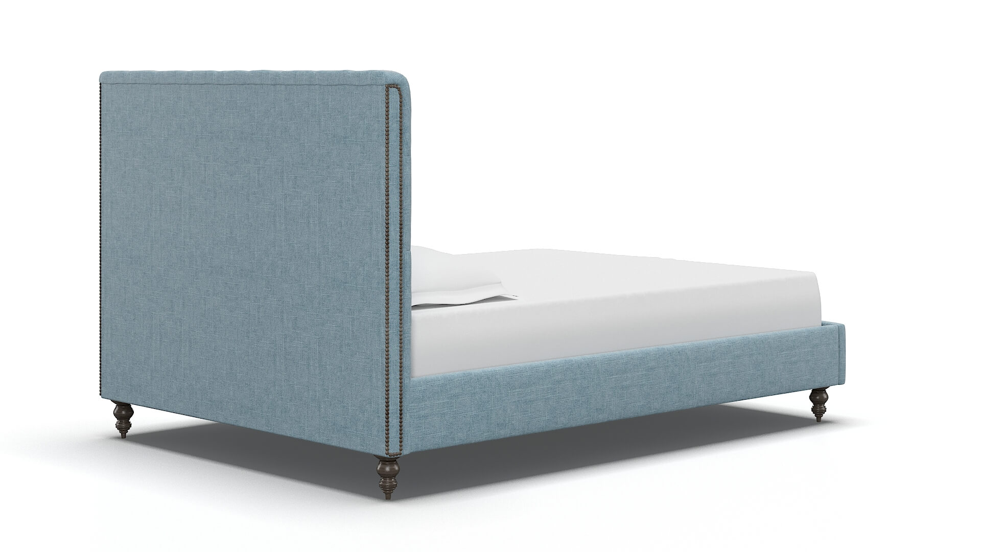 Remy Atlas Turquoise Bed espresso legs 4