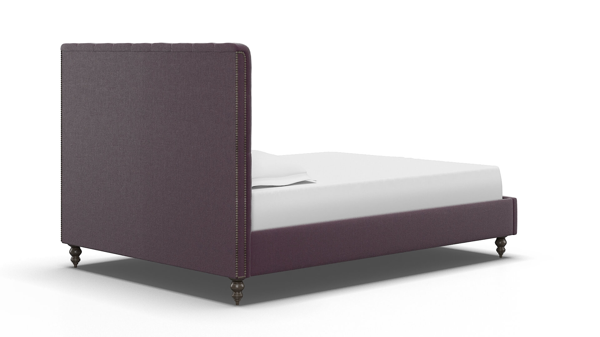 Remy Bella Aubergine Bed espresso legs 4