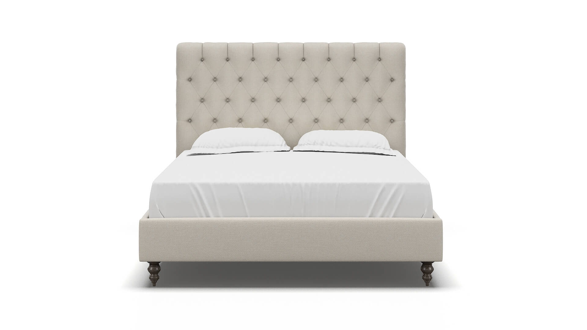 Remy Bungalow Ivory Bed espresso legs 1