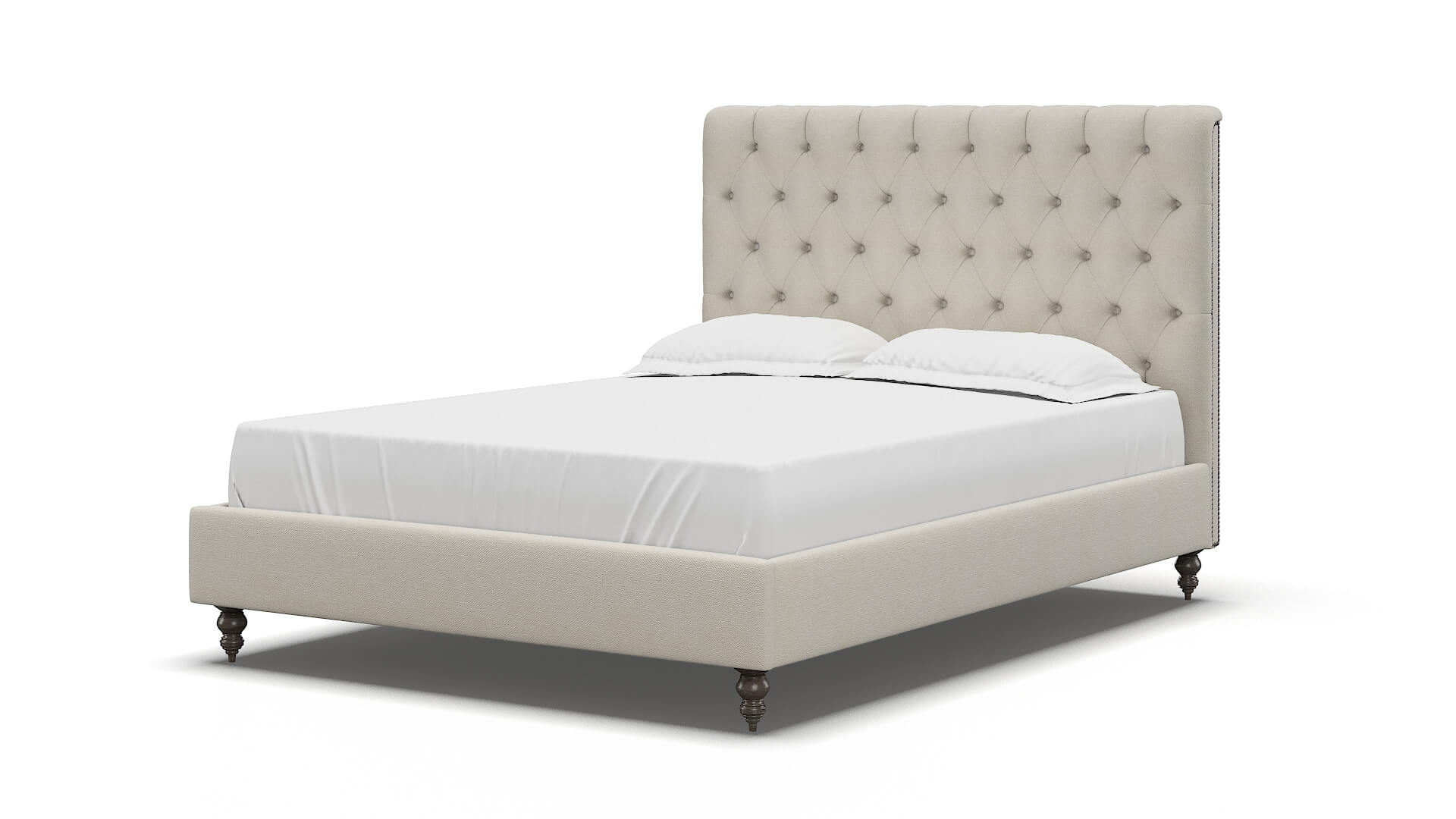 Remy Bungalow Ivory Bed espresso legs 5