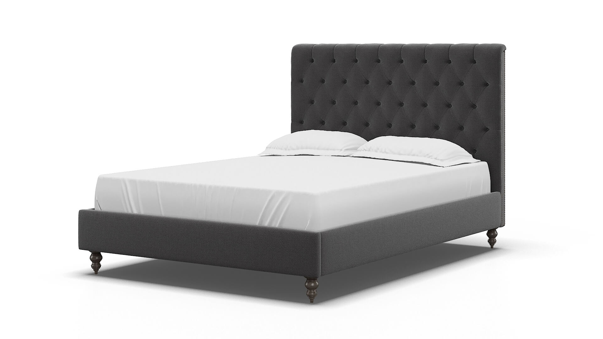 Remy Catalina Charcoal Bed espresso legs 5