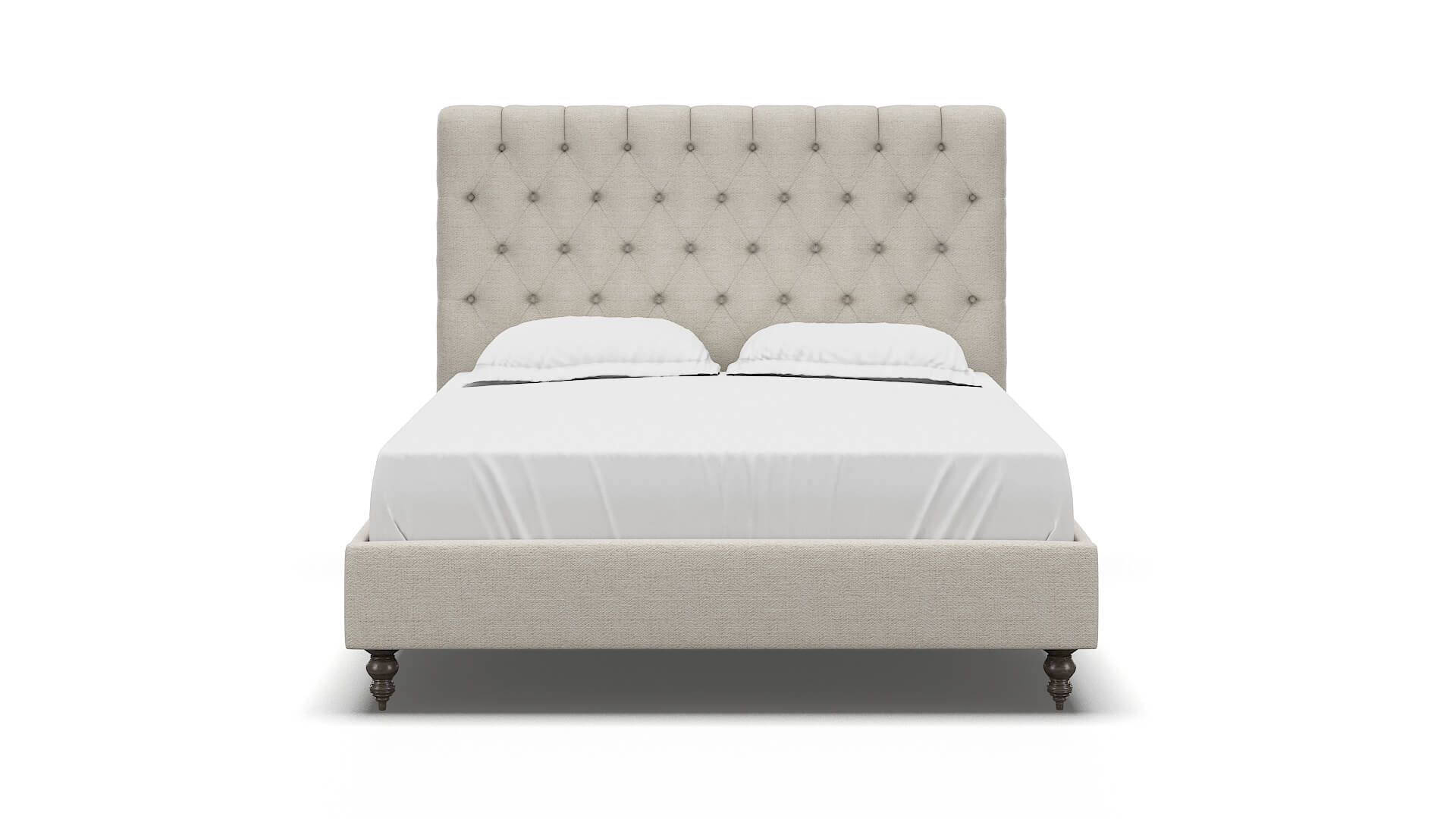 Remy Catalina Linen Bed espresso legs 1