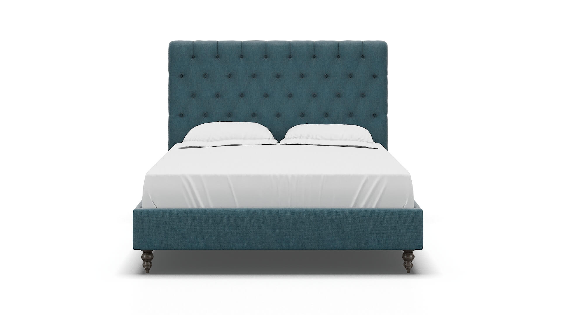 Remy Hepburn Teal Bed espresso legs 1