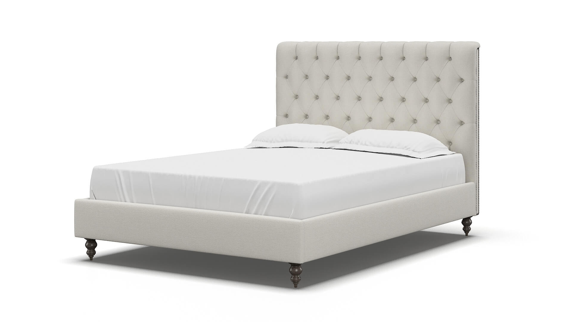 Remy Keylargo Oatmeal Bed espresso legs 5
