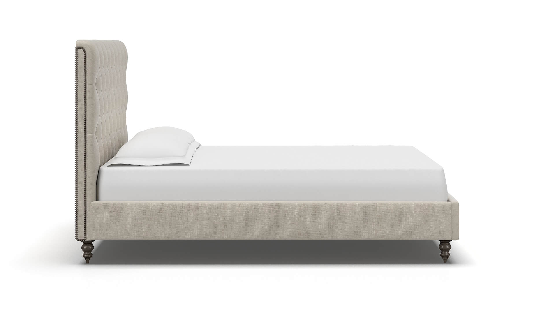 Remy Malibu Linen Bed espresso legs 3