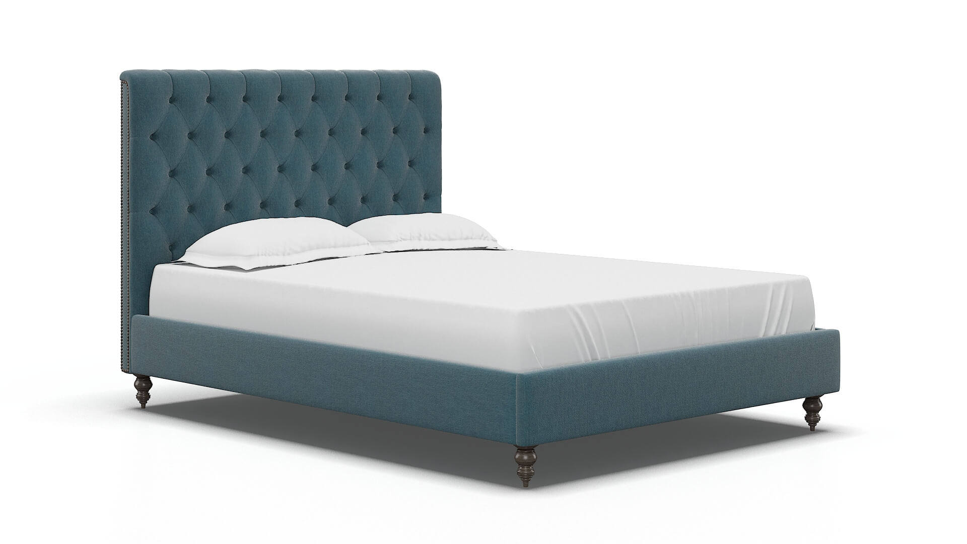 Remy Merit Peacock Bed espresso legs 2