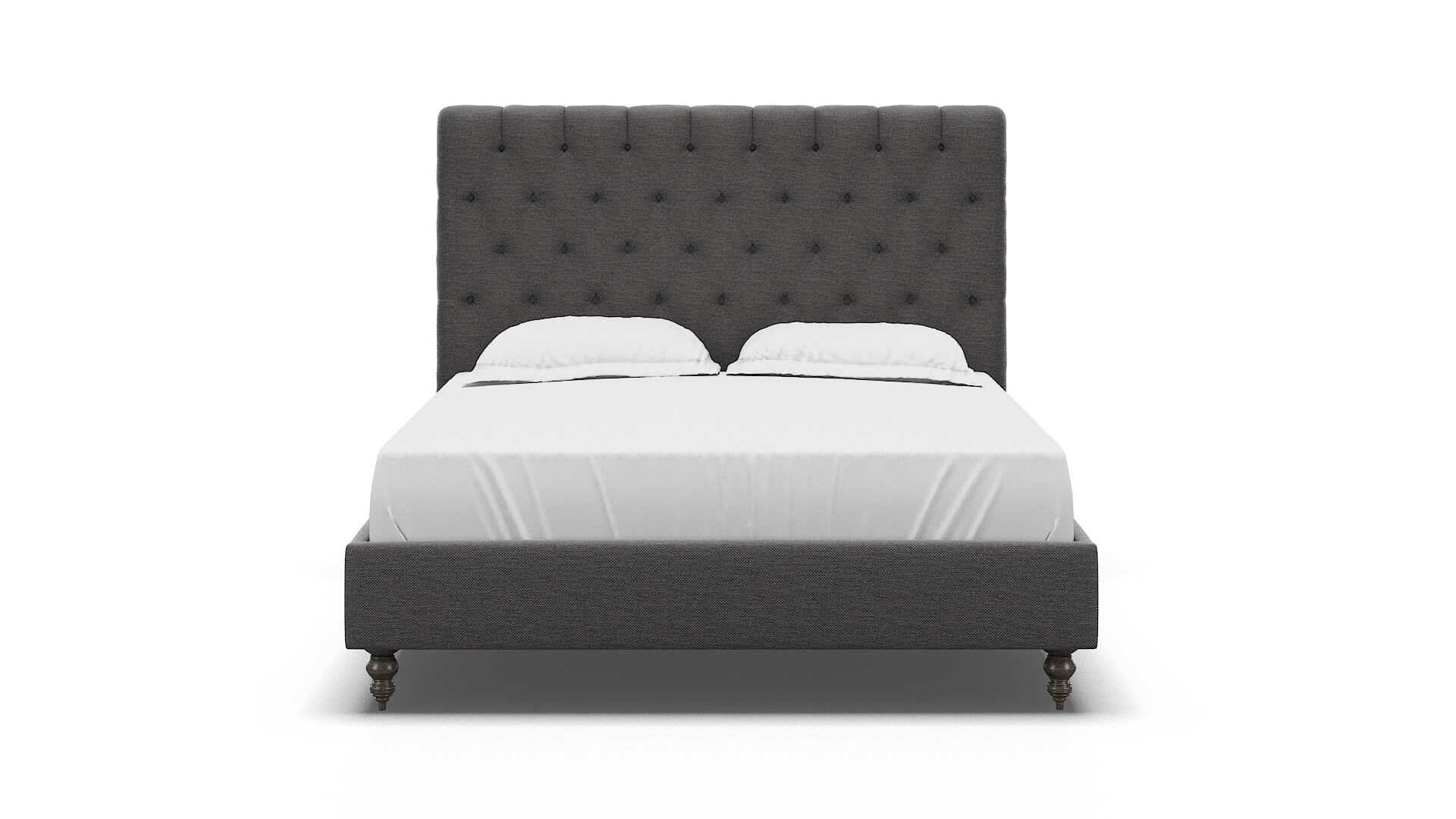 Remy Oscar Charcoal Bed espresso legs 1