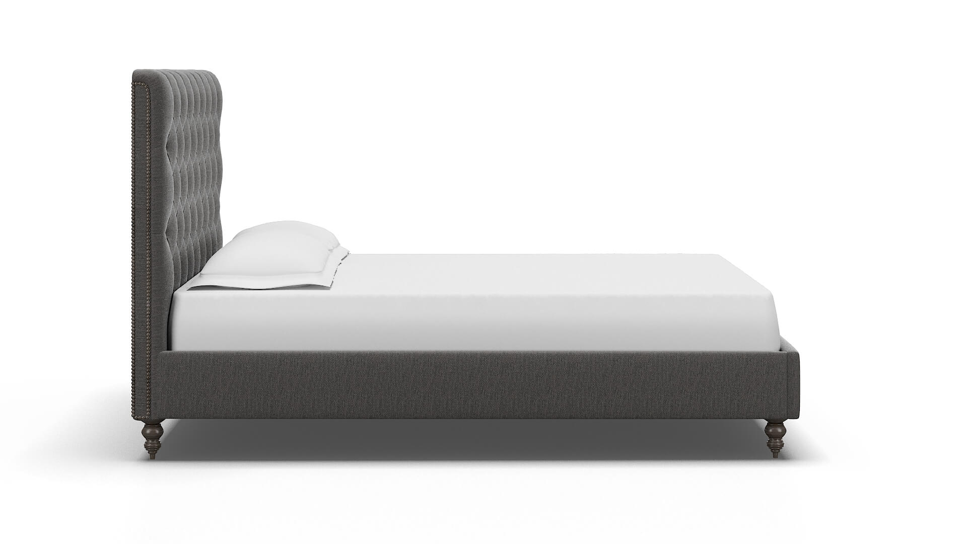 Remy Oscar Charcoal Bed espresso legs 3