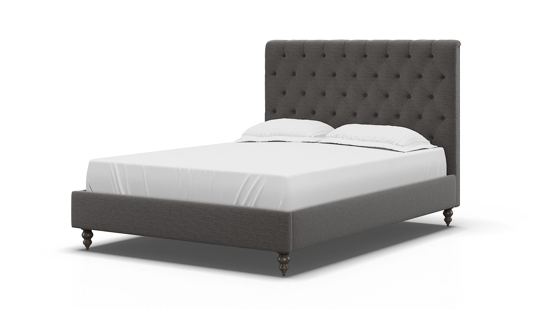 Remy Oscar Charcoal Bed espresso legs 5