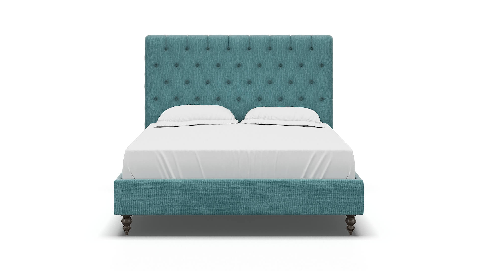 Remy Parker Turquoise Bed espresso legs 1