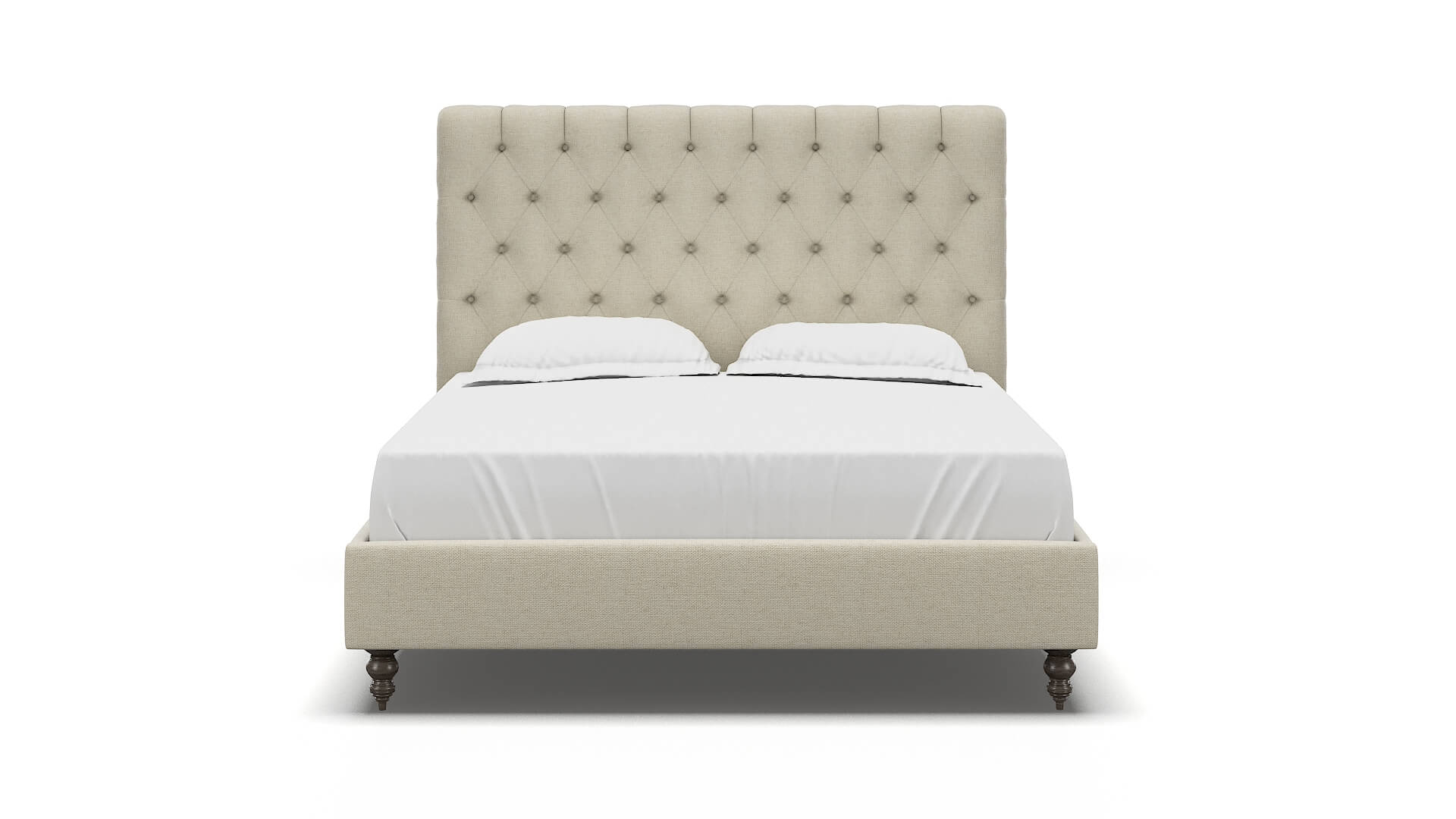 Remy Phoenix Ivory Bed espresso legs 1