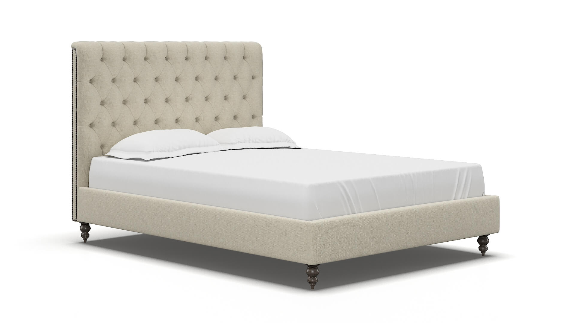 Remy Phoenix Ivory Bed espresso legs 2