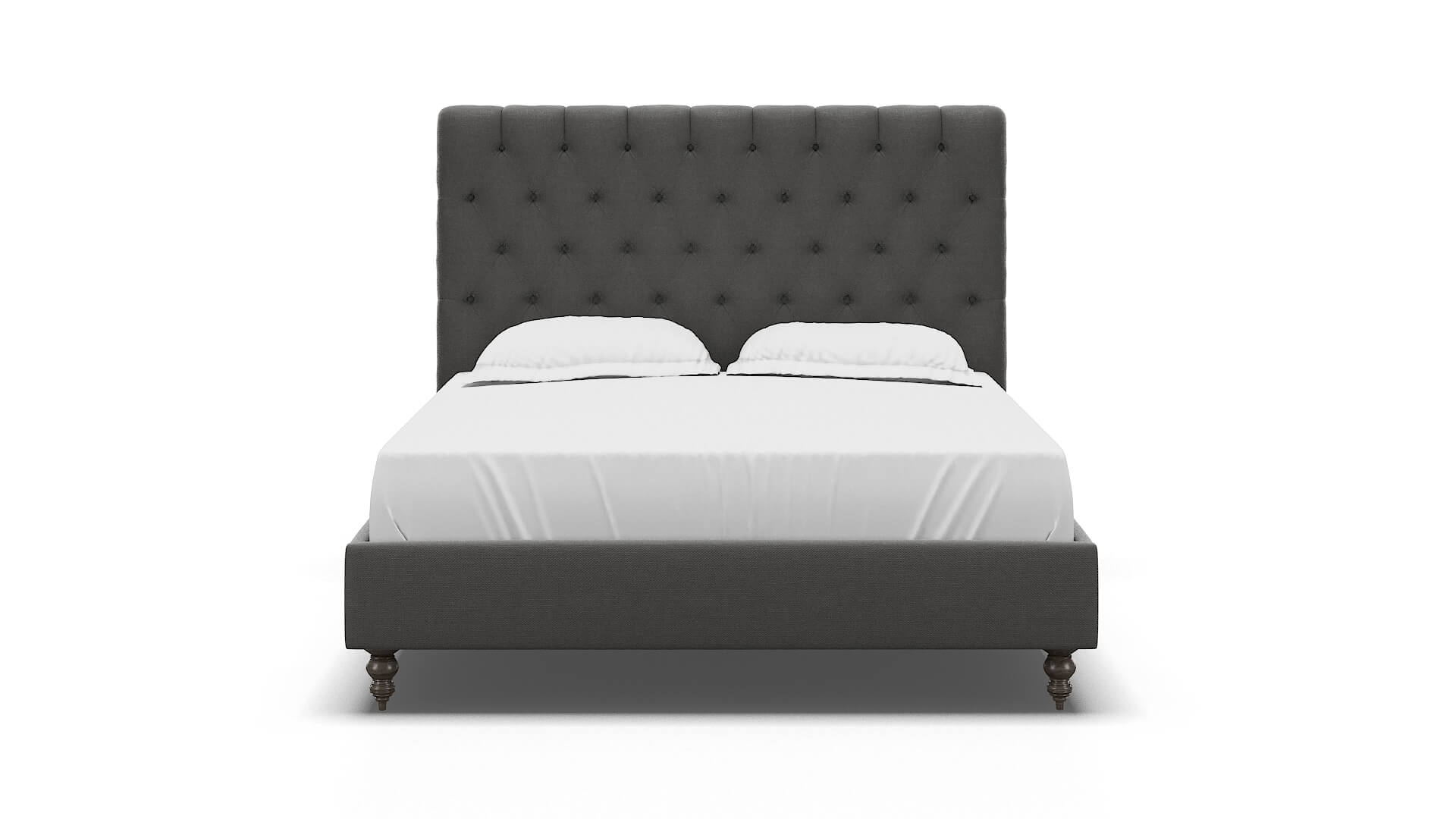 Remy Rocket Charcoal Bed espresso legs 1