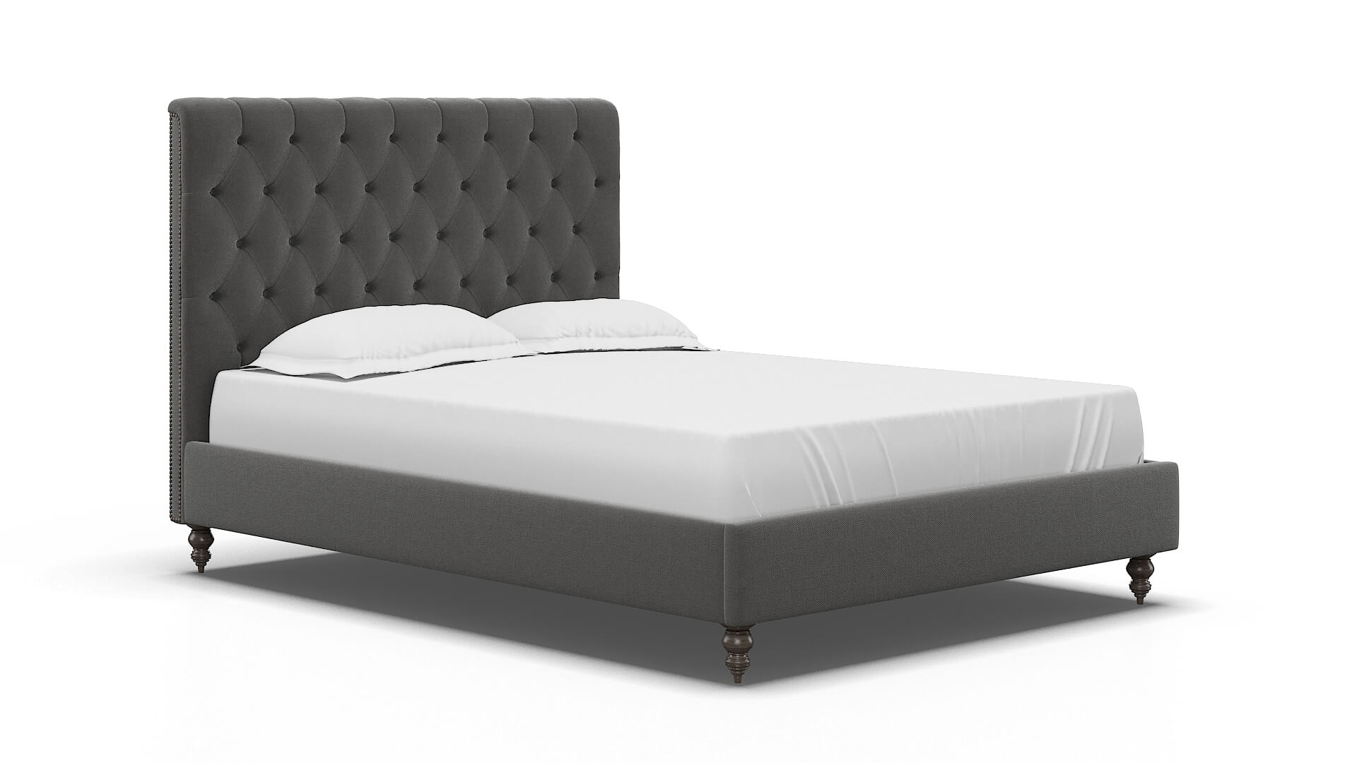 Remy Rocket Charcoal Bed espresso legs 2
