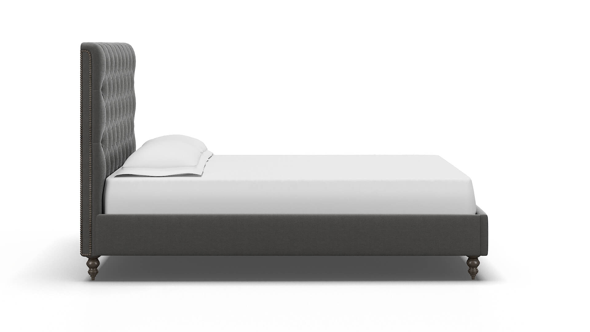 Remy Rocket Charcoal Bed espresso legs 3