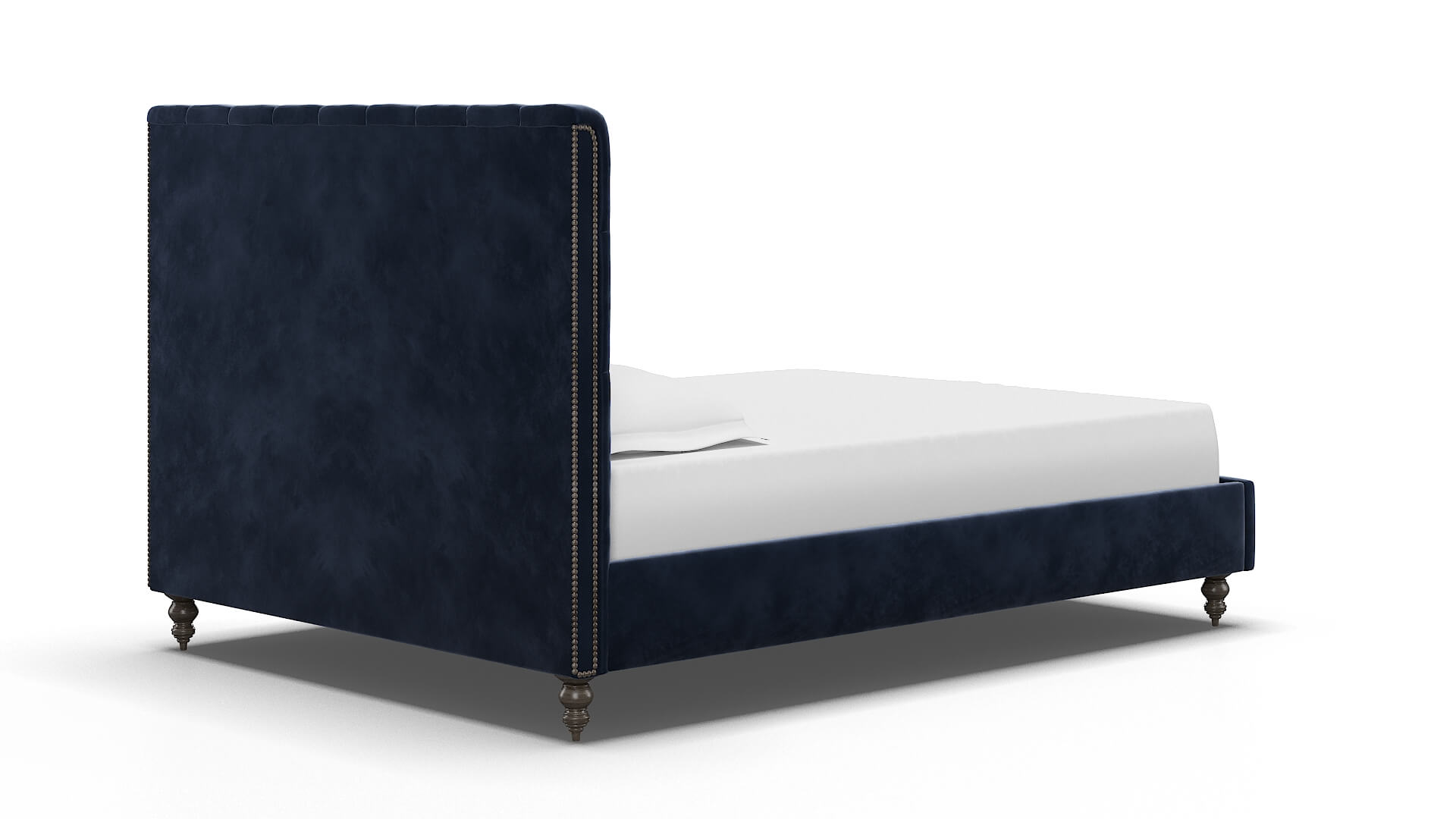 Remy Royale Cobalt Bed espresso legs 4