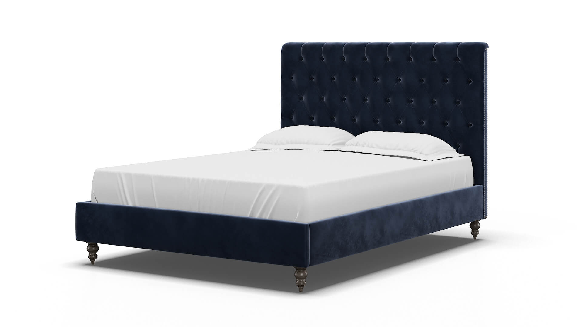 Remy Royale Cobalt Bed espresso legs 5
