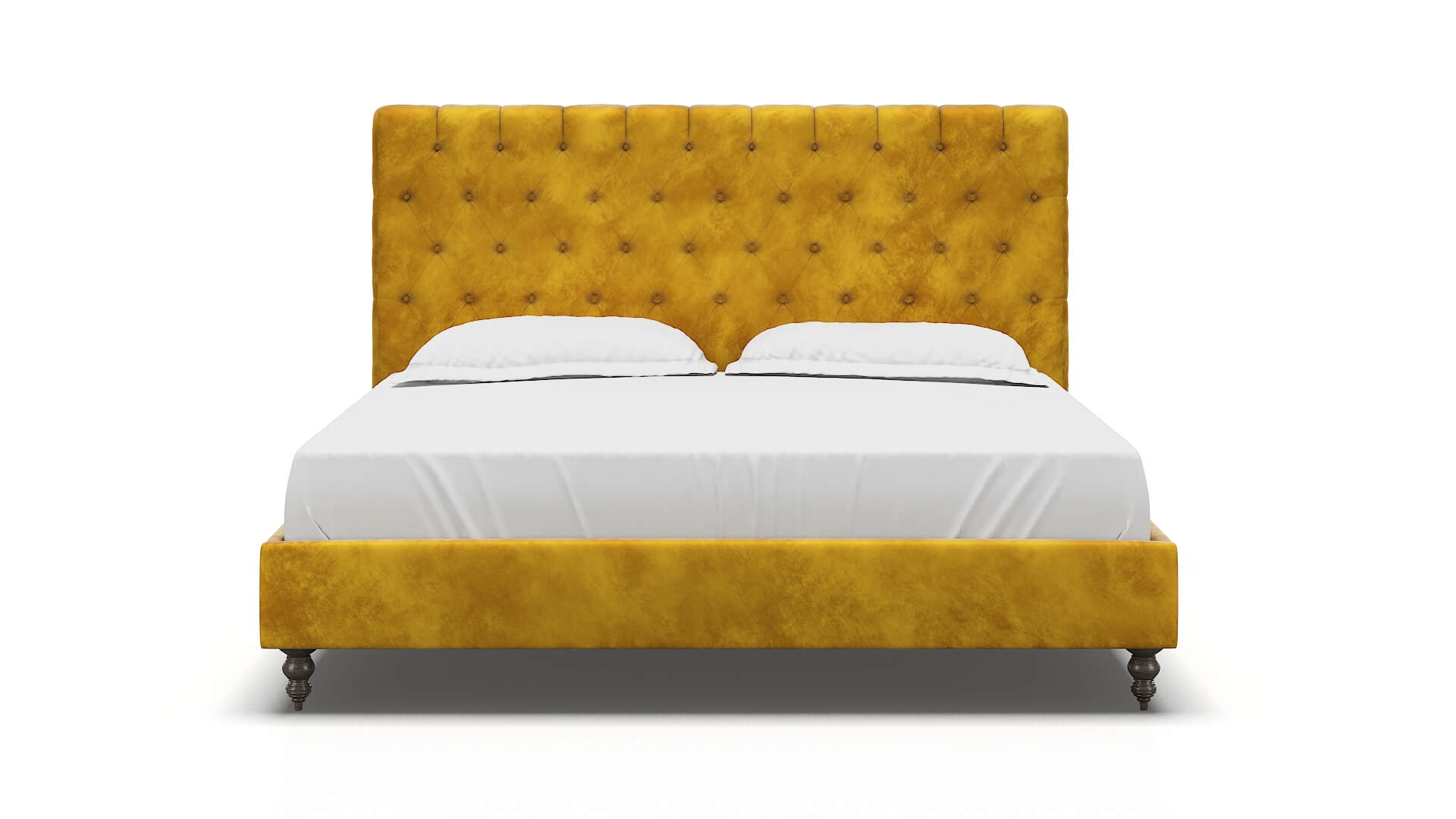 Remy Royale Marigold Bed King espresso legs 1