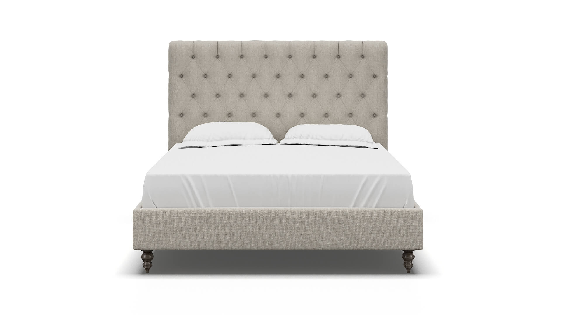 Remy Sasha Linen Bed espresso legs 1
