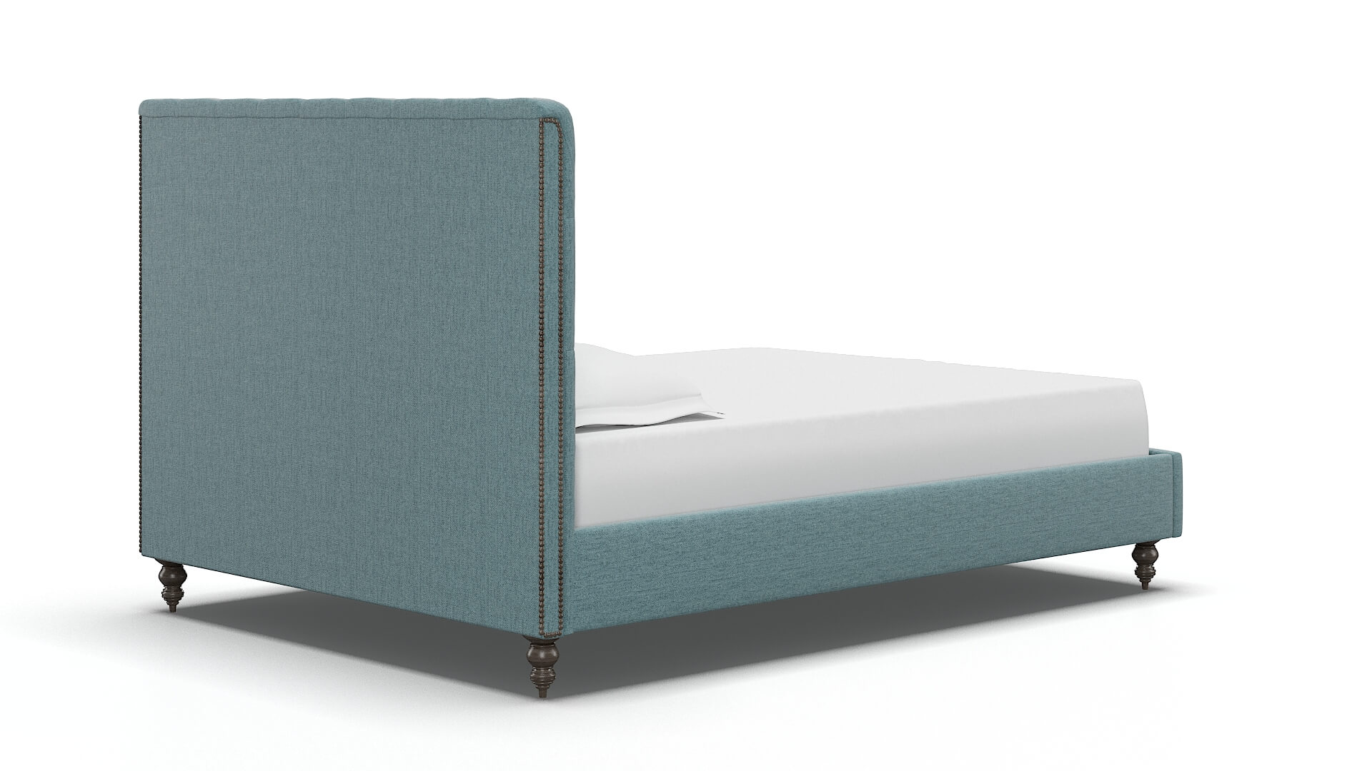 Remy Sasha Teal Bed espresso legs 4