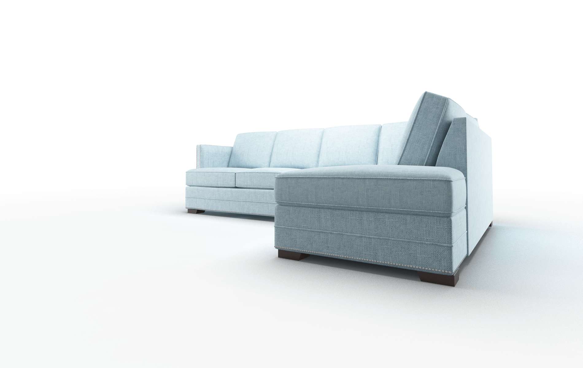 Riga Atlas Turquoise Panel espresso legs 4