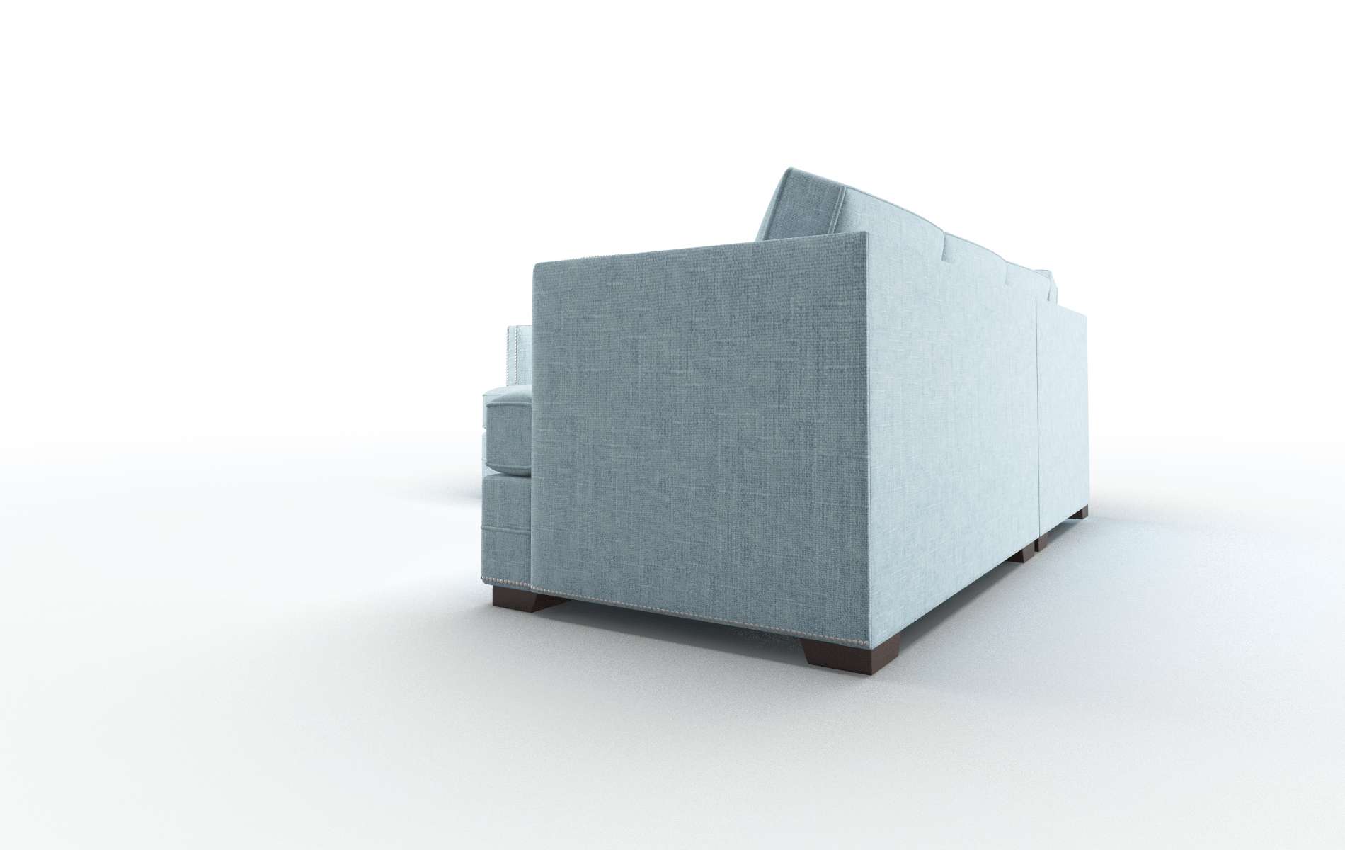 Riga Atlas Turquoise Sectional espresso legs 4