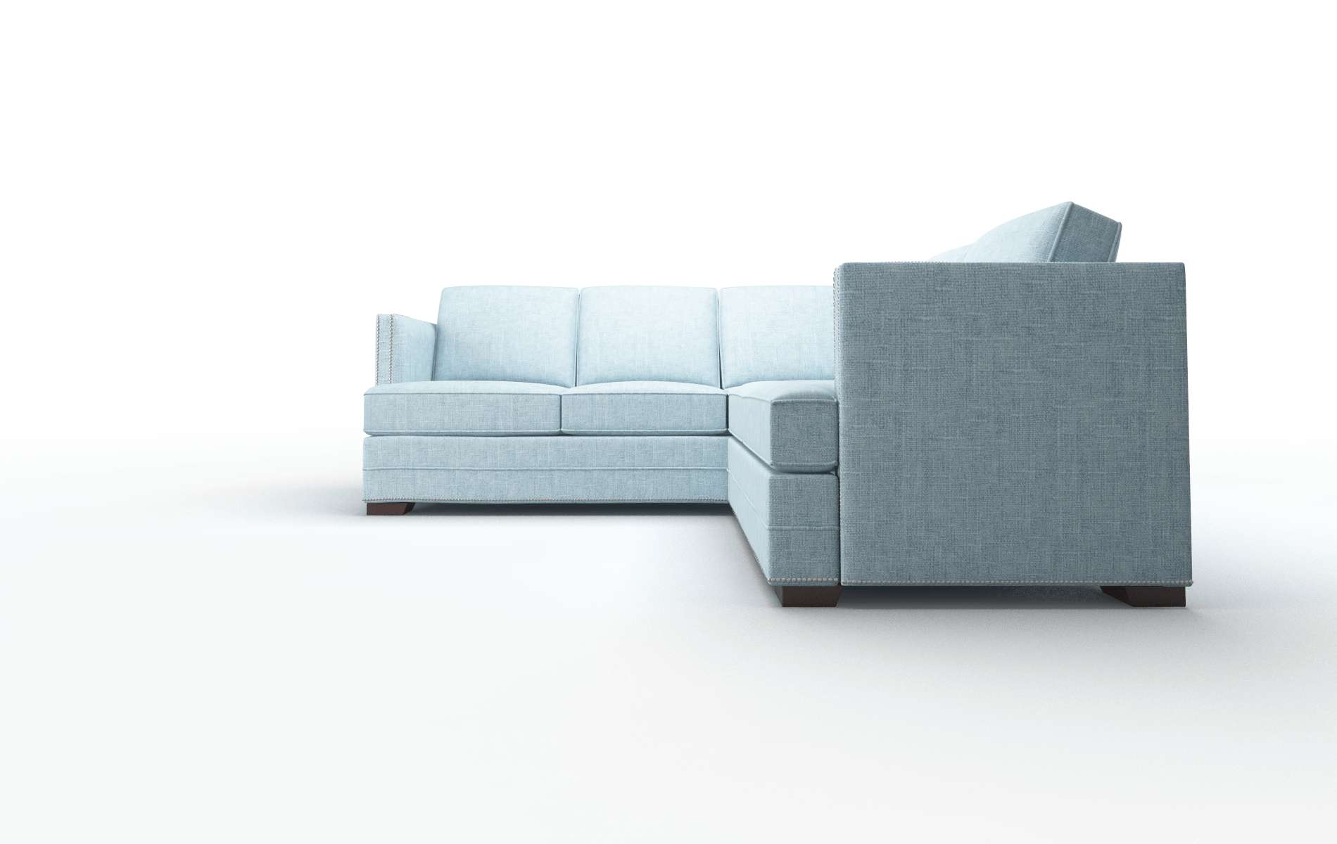 Riga Atlas Turquoise Sectional espresso legs 5