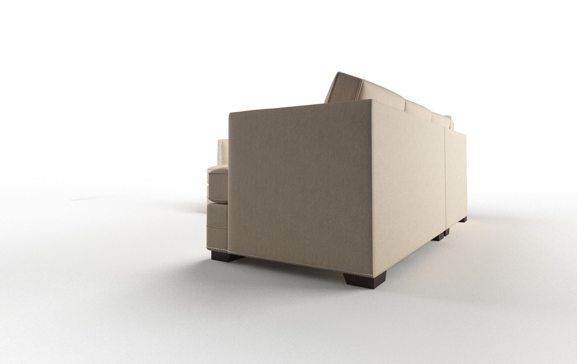 Riga Avenger Burlap Sectional espresso legs 4