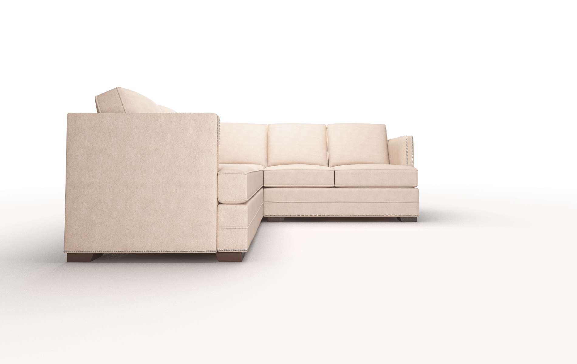 Riga Bella Cocoa Sectional espresso legs 2