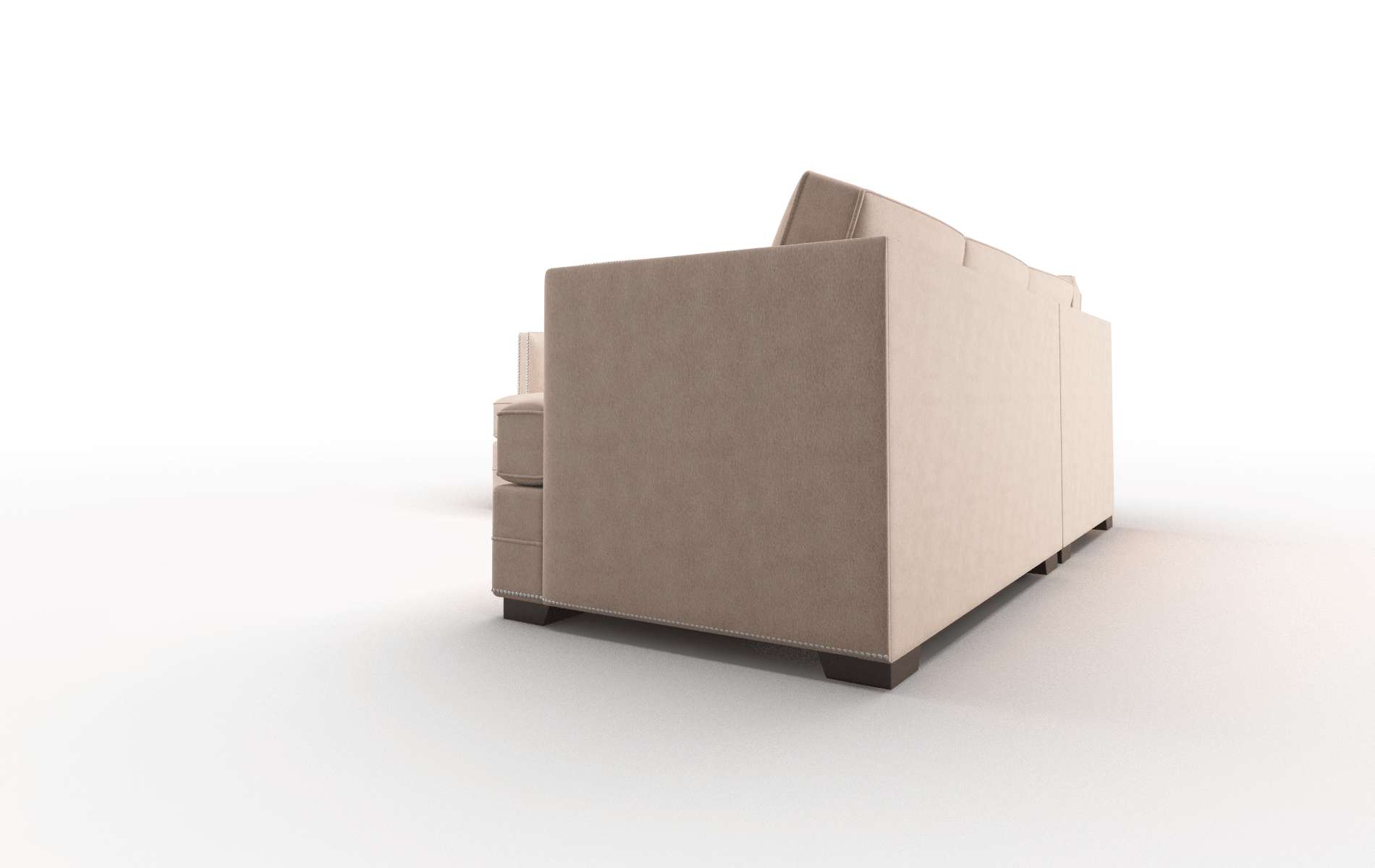 Riga Bella Cocoa Sectional espresso legs 4