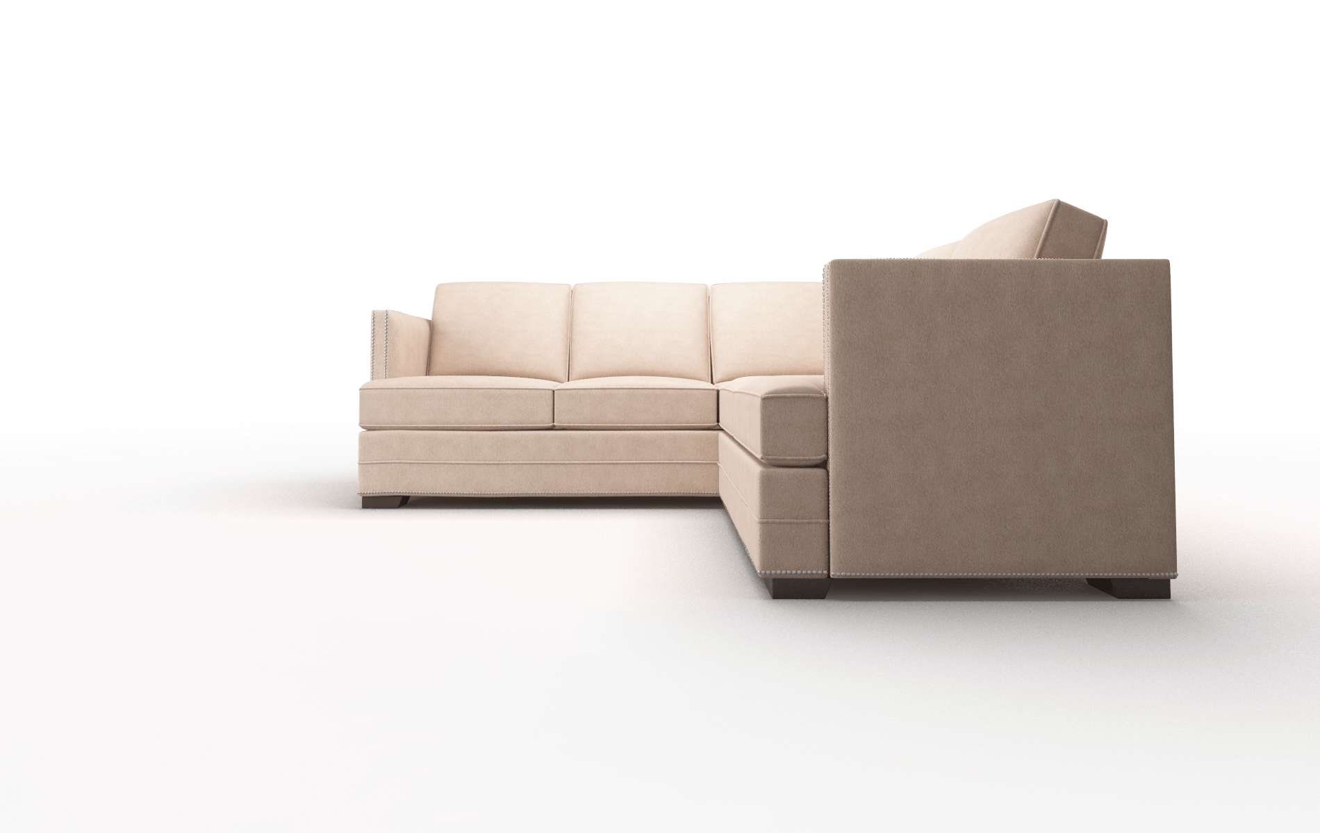 Riga Bella Cocoa Sectional espresso legs 5