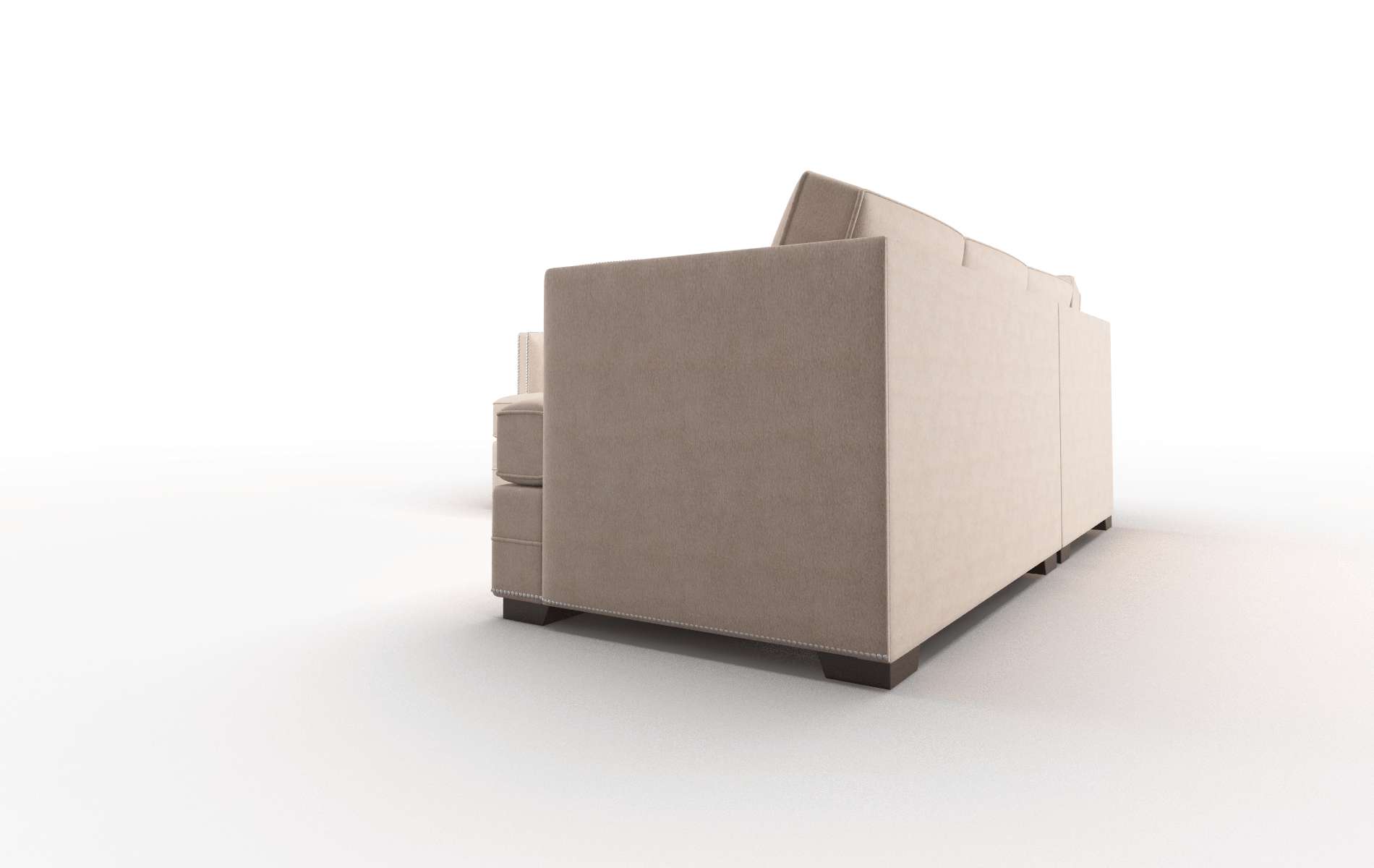 Riga Bella Pewter Sectional espresso legs 4