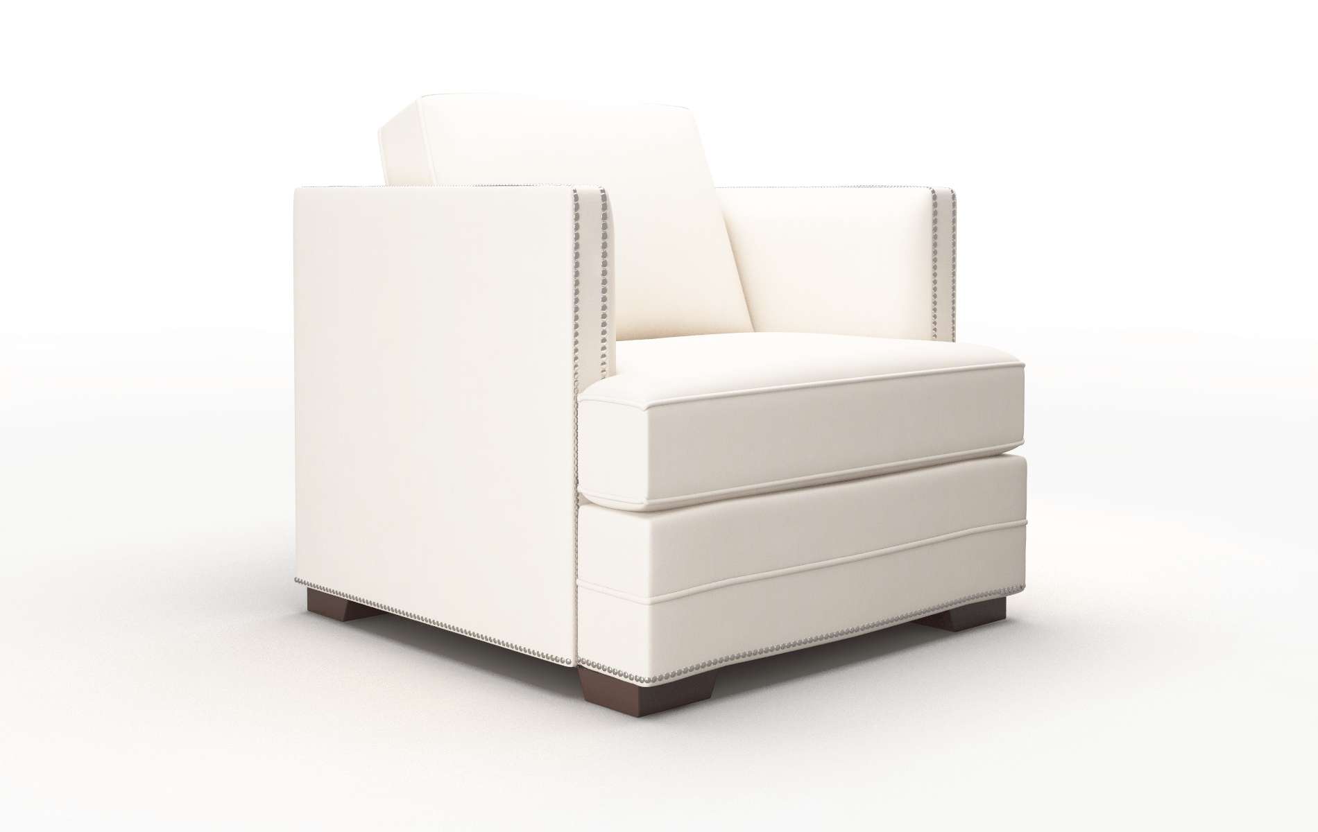 Riga Blanche Milky Chair espresso legs 2
