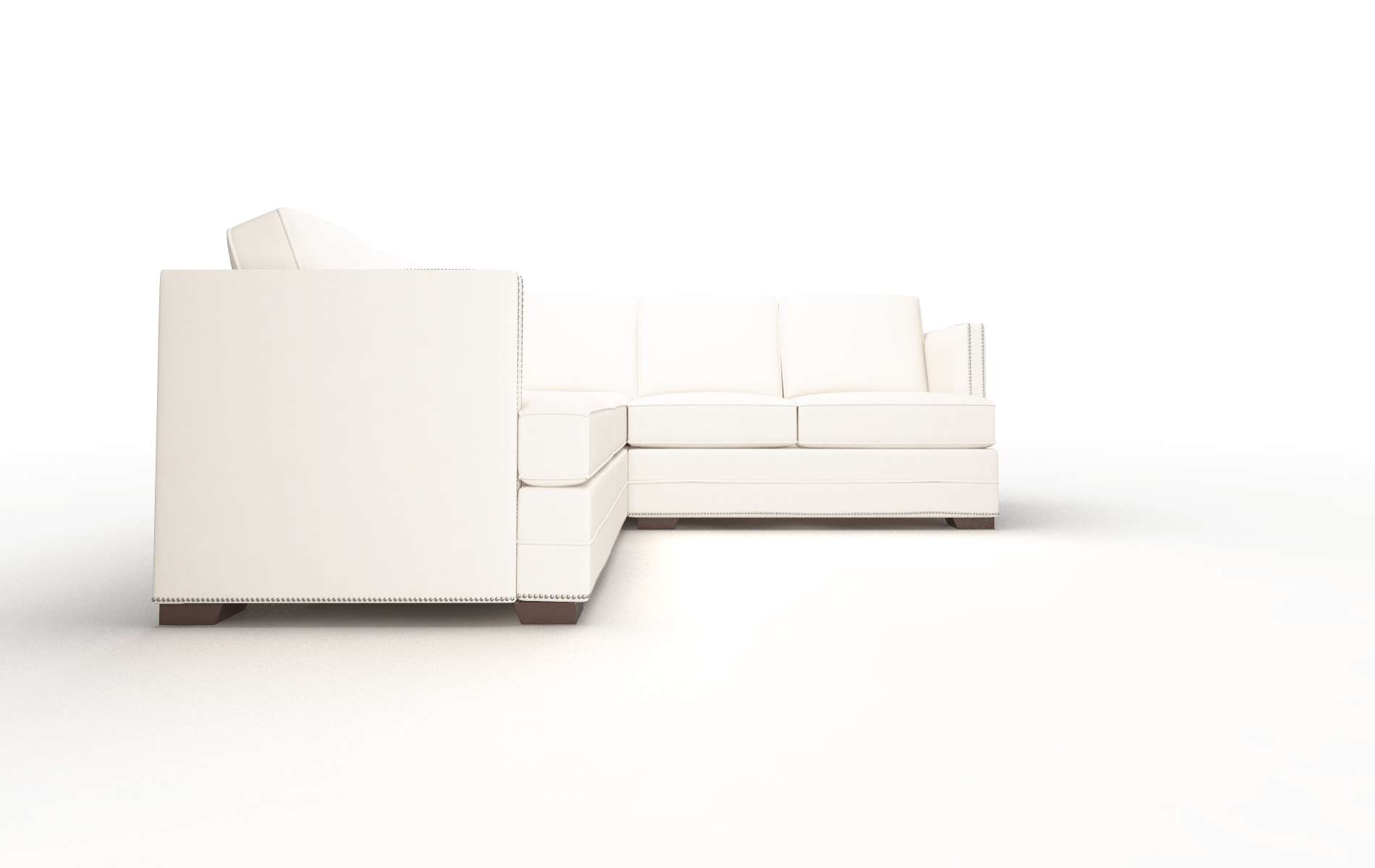 Riga Blanche Milky Sectional espresso legs 2