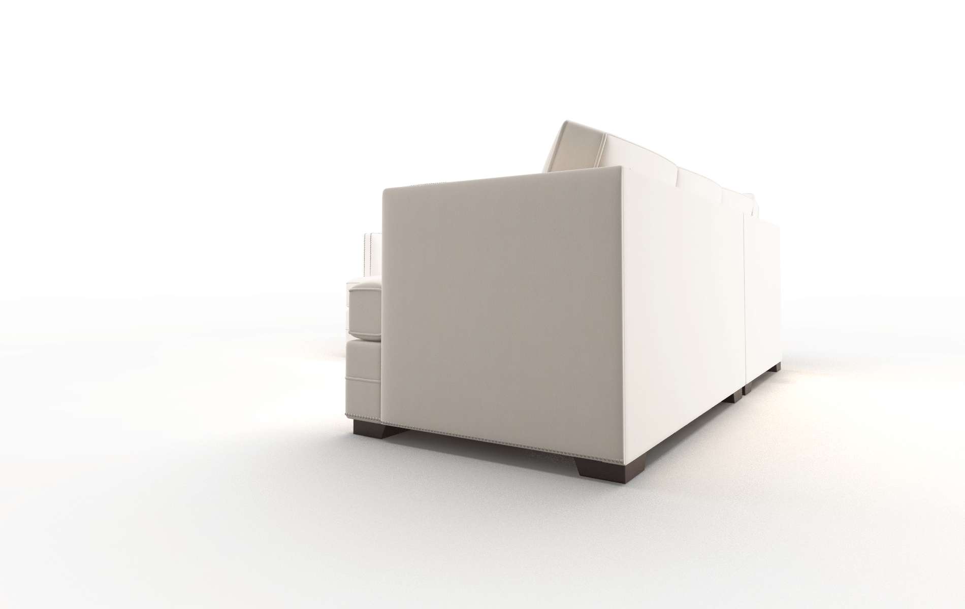 Riga Blanche Milky Sectional espresso legs 4