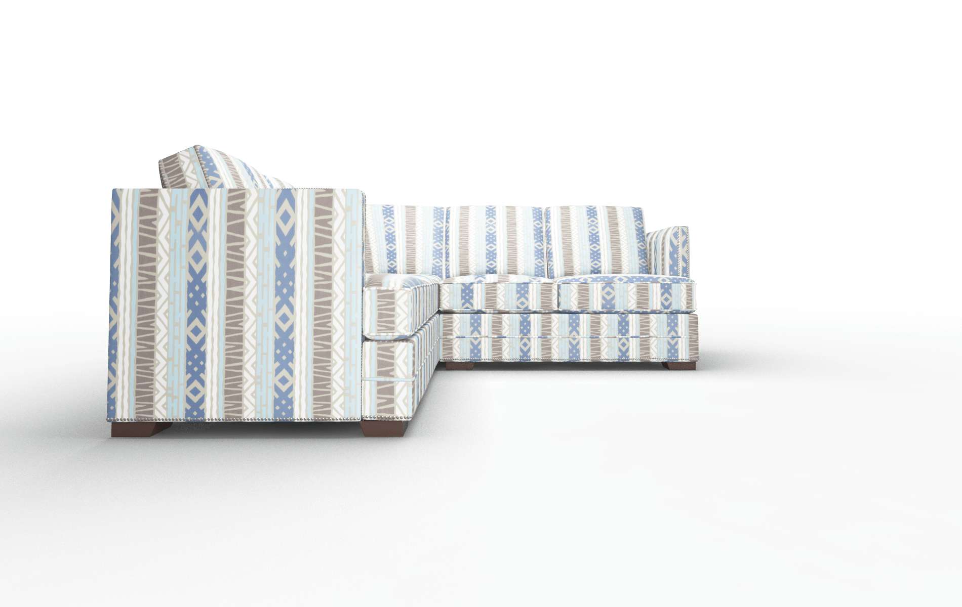 Riga Bodhi Indigo Sectional espresso legs 2