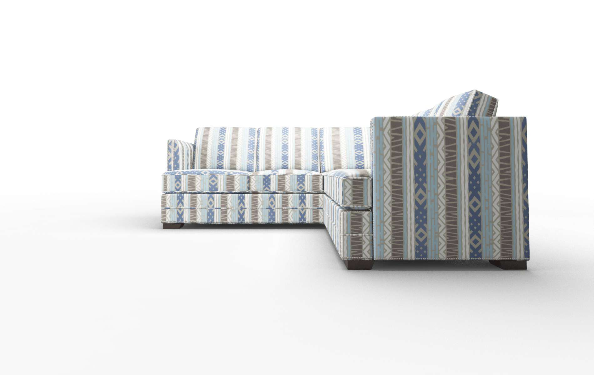 Riga Bodhi Indigo Sectional espresso legs 5