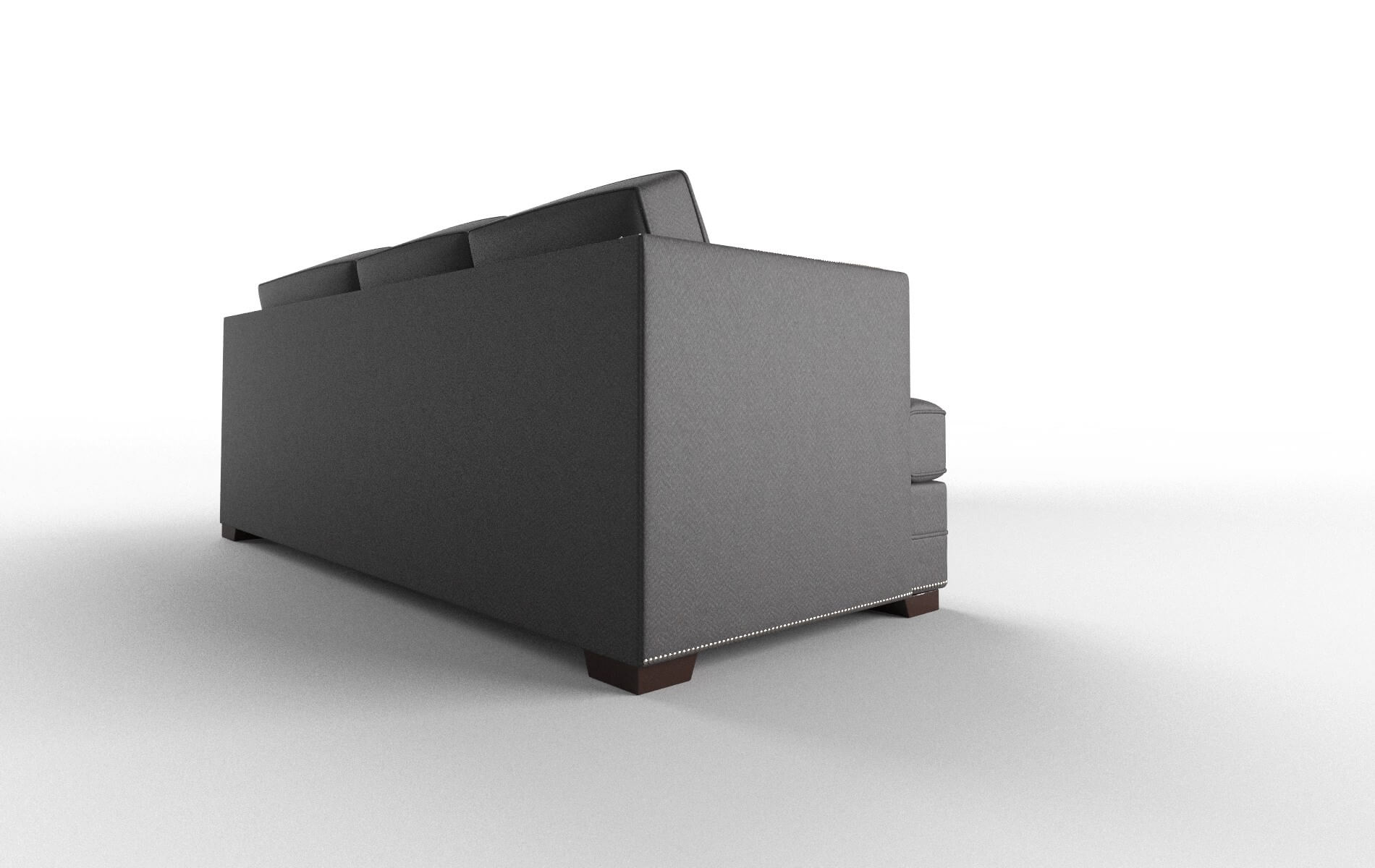 Riga Catalina Charcoal Sectional espresso legs 3