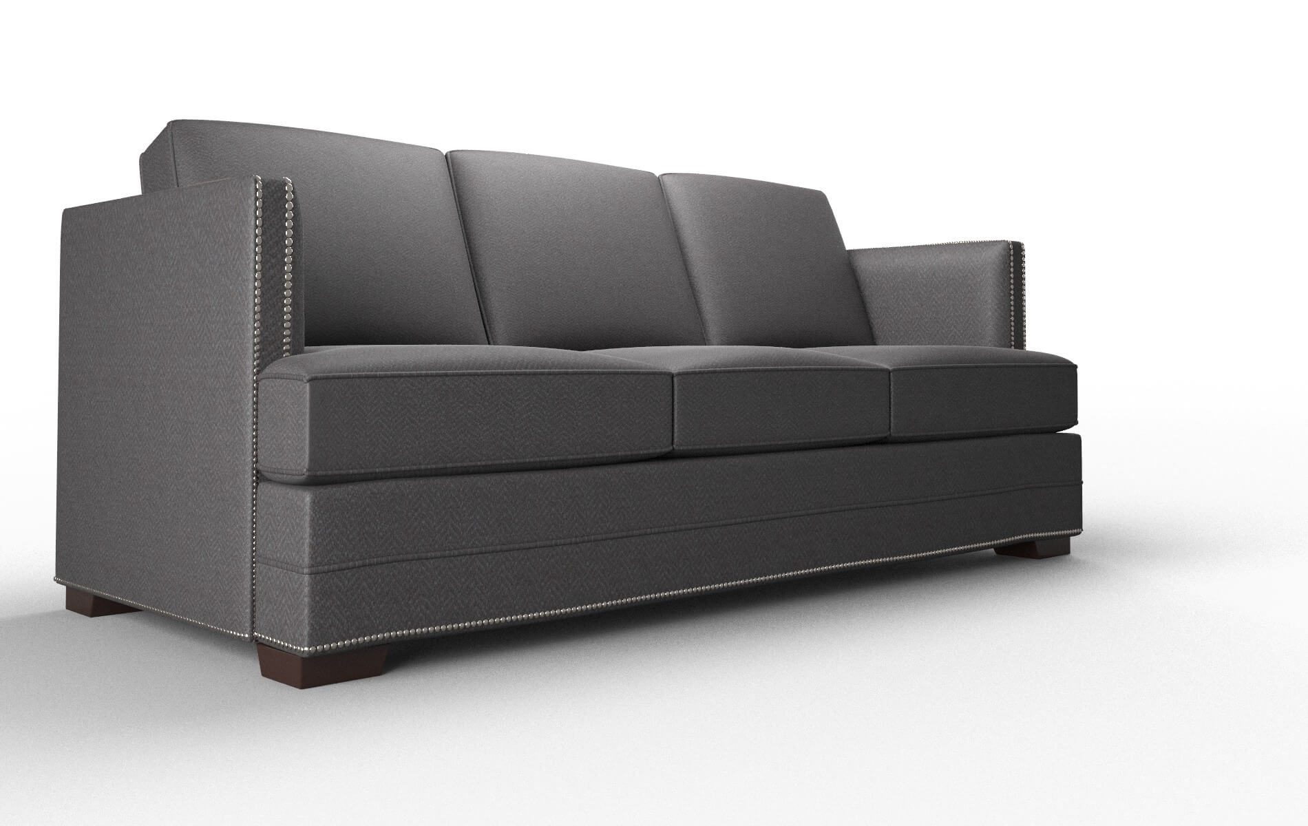 Riga Catalina Charcoal Sofa espresso legs 2