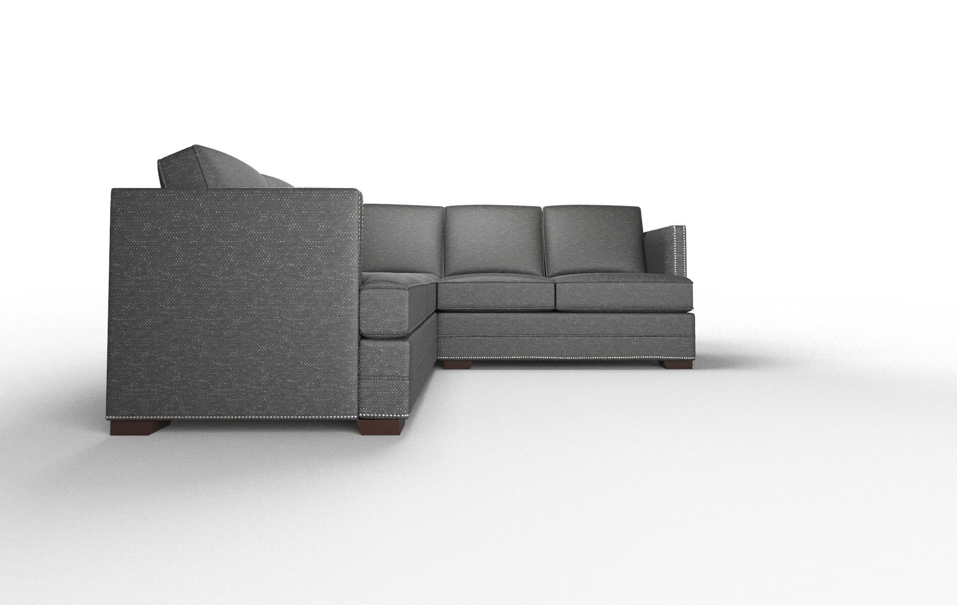 Riga Chance Denim Sectional espresso legs 2