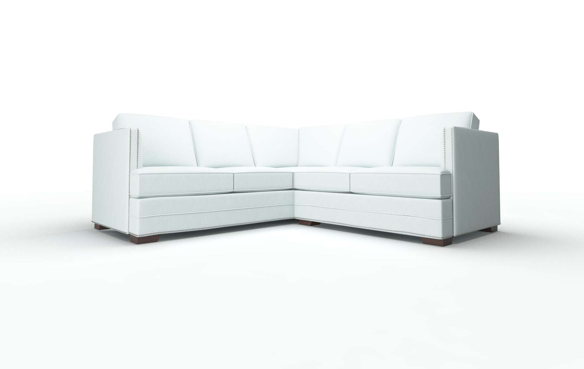 Riga Clyde Cornflower Sectional espresso legs 1